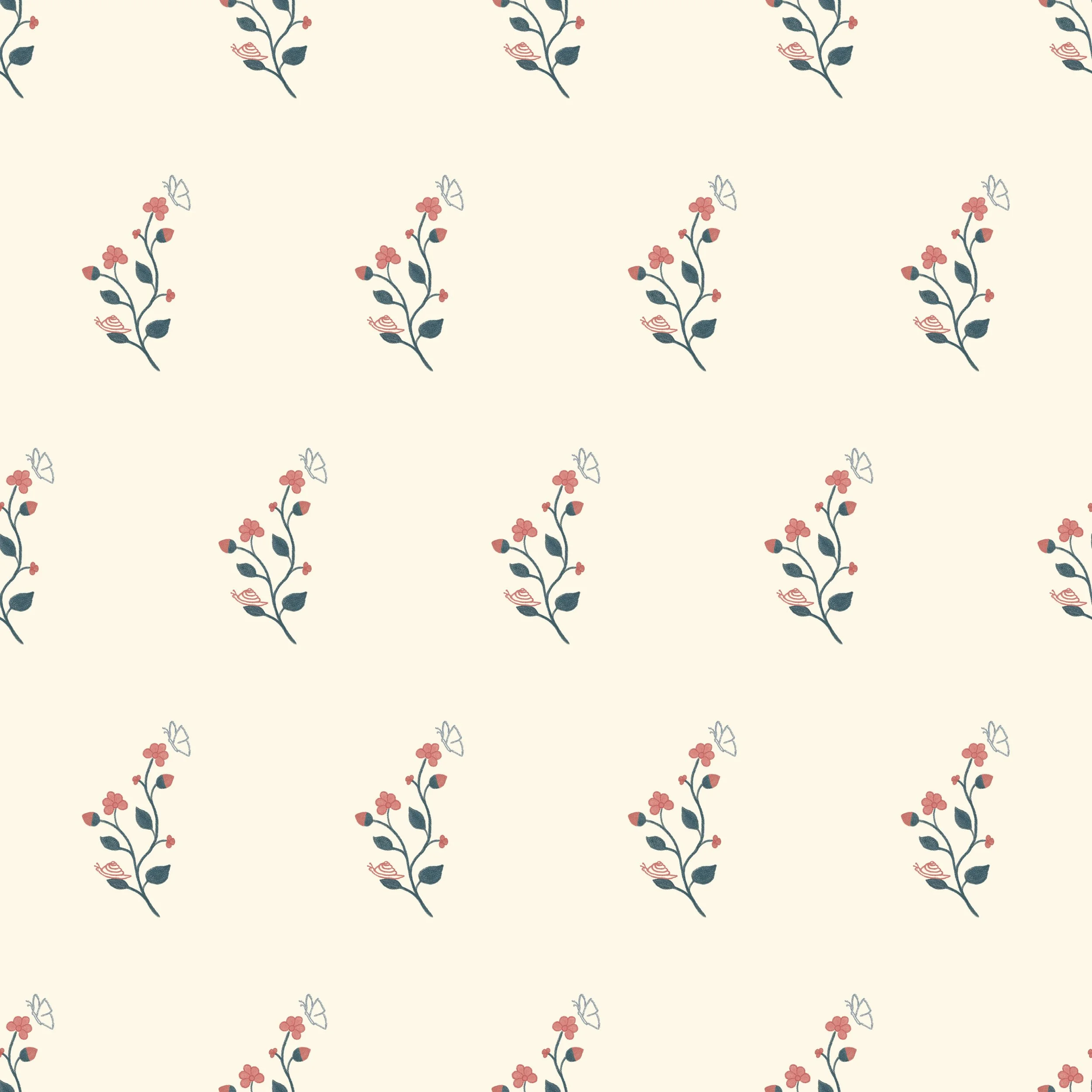 Little Bloom in Marigold – 30% Scale Pattern Preview