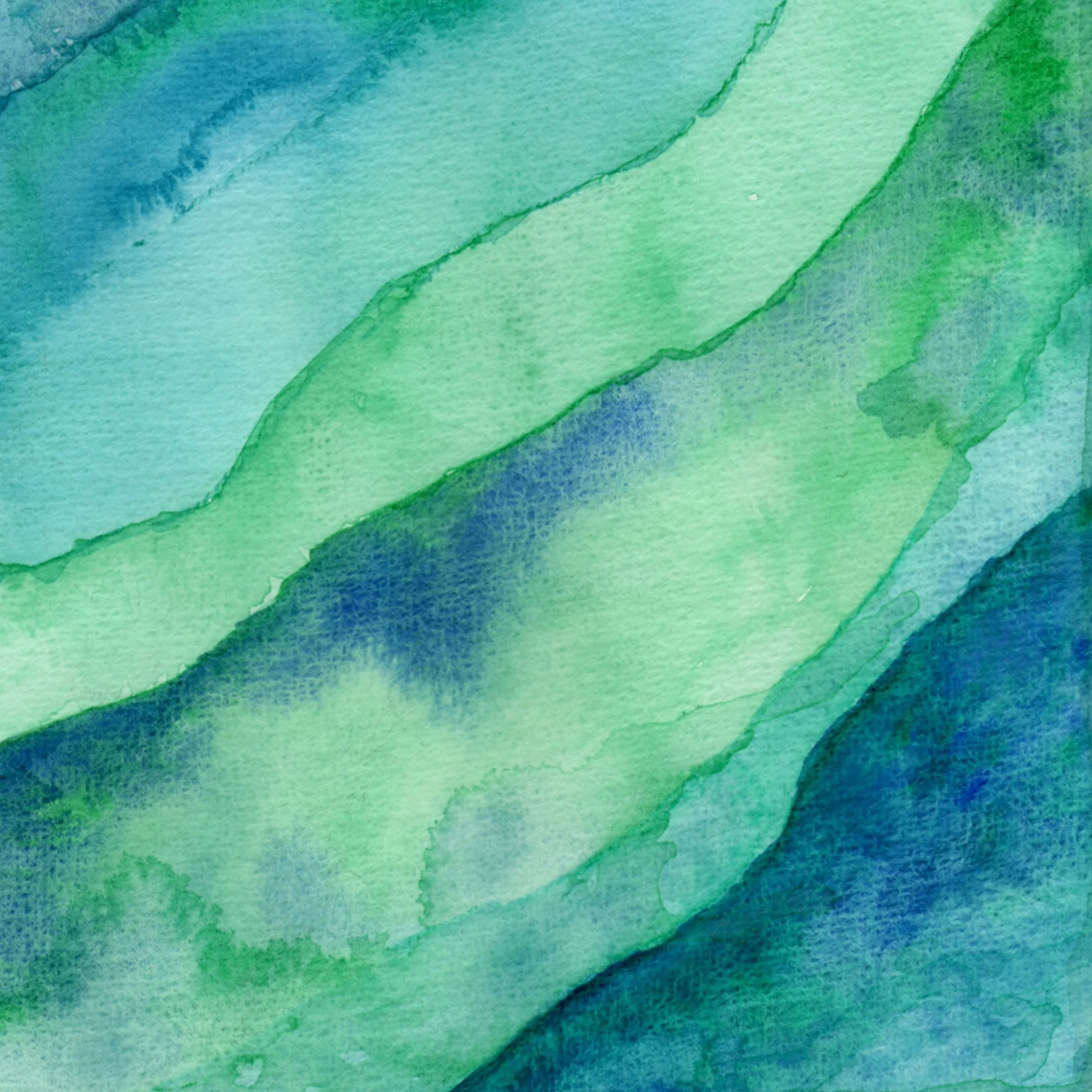 Gallery of Dreams – Aqua Prelude

Aqua Prelude is an original abstract watercolour artwork from the Gallery of Dreams collection. Painted in flowing aqua green and deep blue washes, it became the starting point for several digital wallpaper patterns 