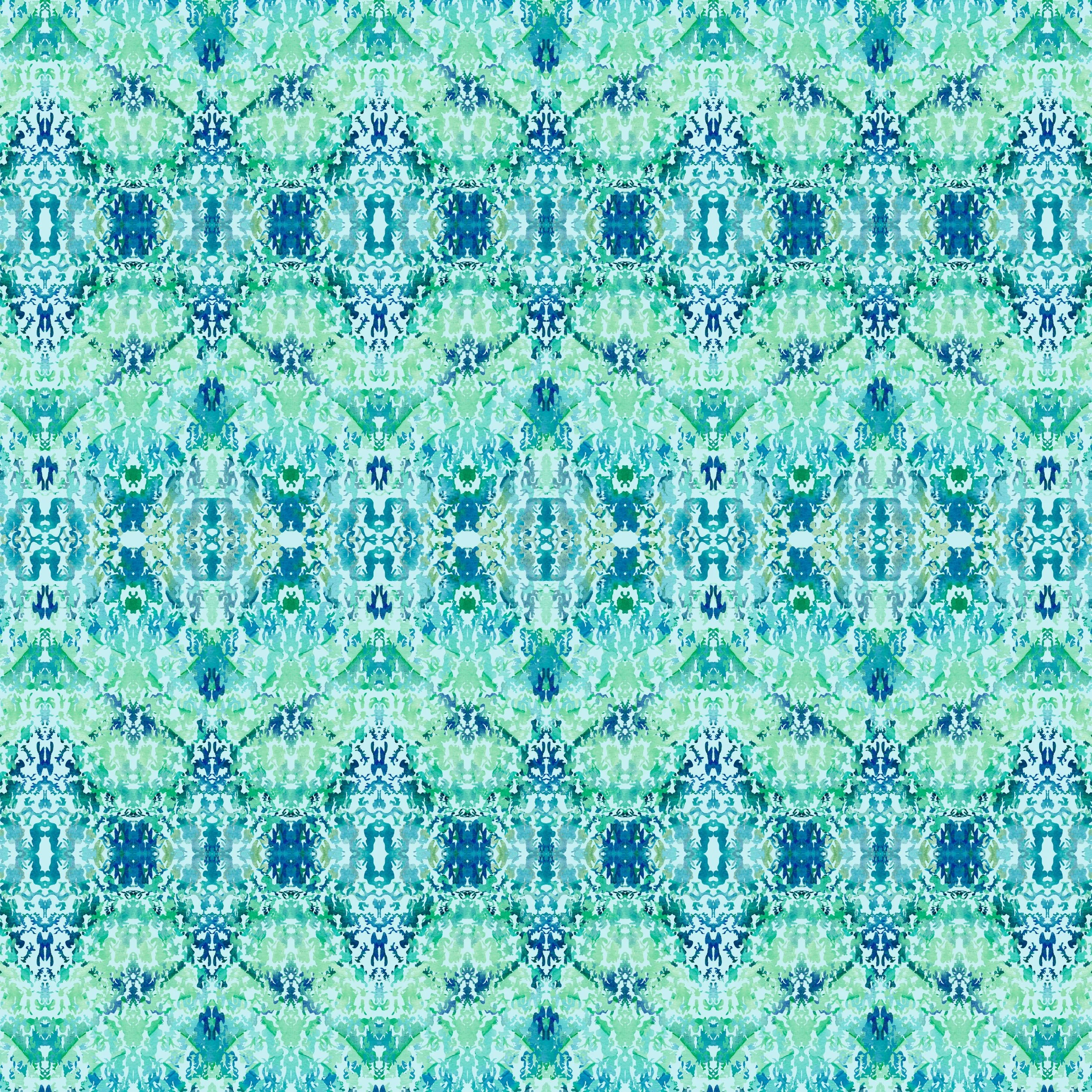 Gallery of Dreams – Sea Garden in Aqua Green

Sea Garden in Aqua Green is a watercolour-based digital wallpaper pattern from the Gallery of Dreams collection. The design began as original watercolour artwork in shades of aqua, sea green and soft blue