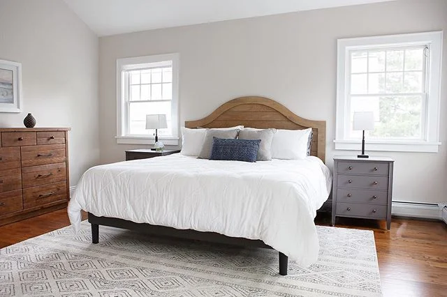 I took a brief Instagram break because my best friend from college flew out to stay with us for 4 nights and left yesterday. I miss her already! I had a job site visit today for a whole house renovation I’m working on and can’t wait to have before and after photos to share!! Here is an after photo of a recently completed bedroom project. I’m going back to this clients home on Friday to hang a gallery wall so stay tuned :) Design and 📷 by @christieadamsdesign -
-
-
#lonnyliving #sodomino #mastersuite #simplystyleyourspace #homewithrue #designnj