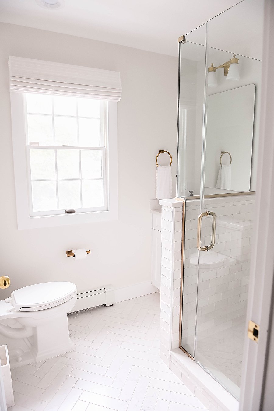 White and Gold Bathroom