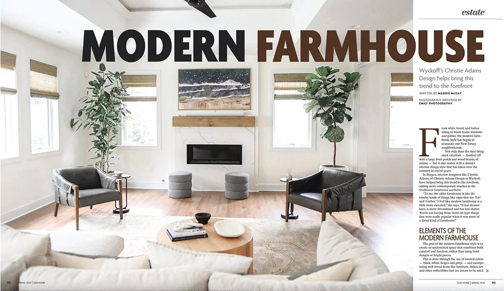 201 Magazine feature on the Modern Farmhouse Design Trend