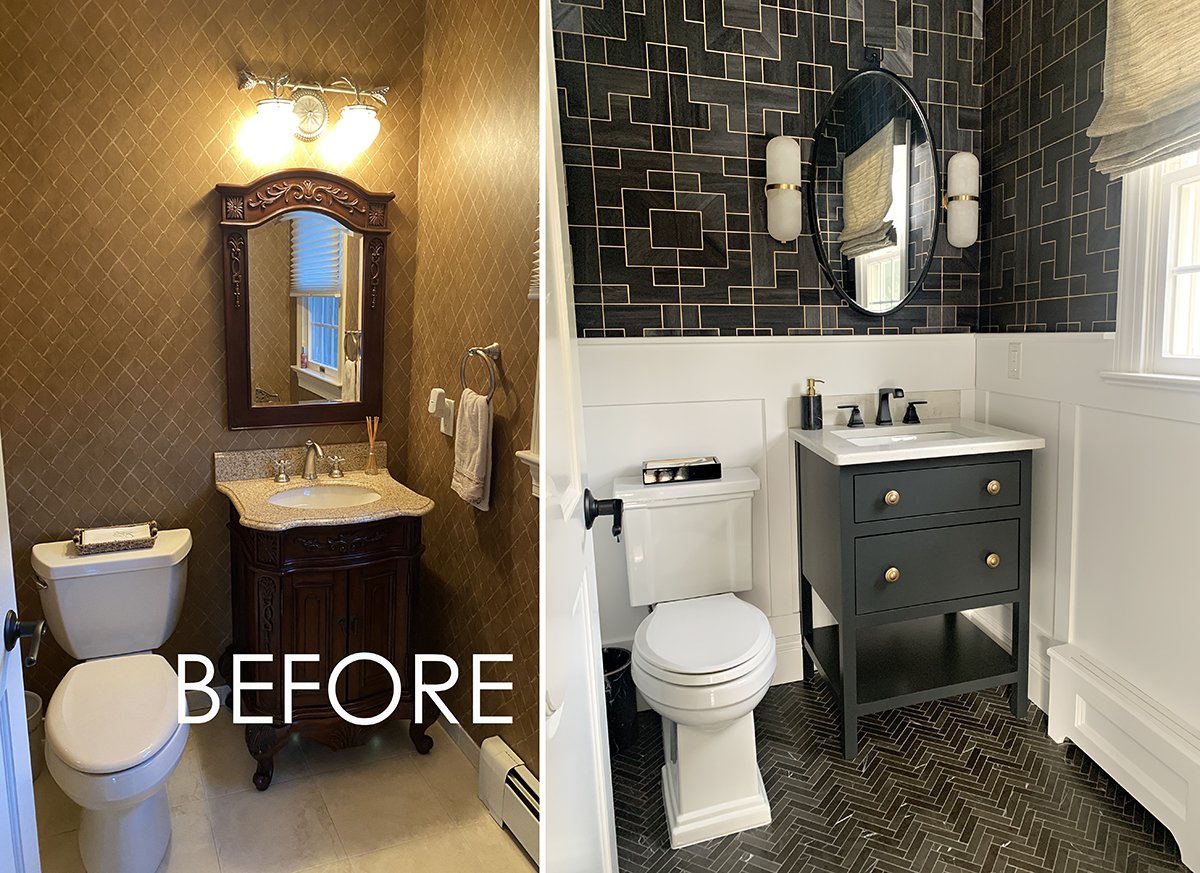 Woodcliff Lake Guest Bathroom transformation - Bergen County designer