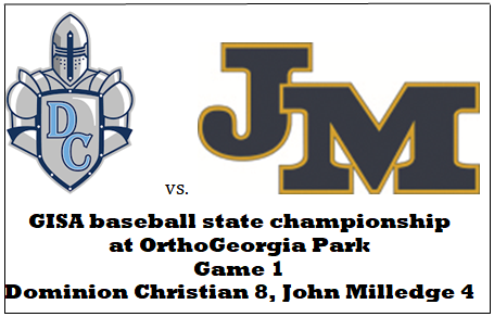 GISA baseball: John Milledge can't dig out of early hole in Game 1 loss