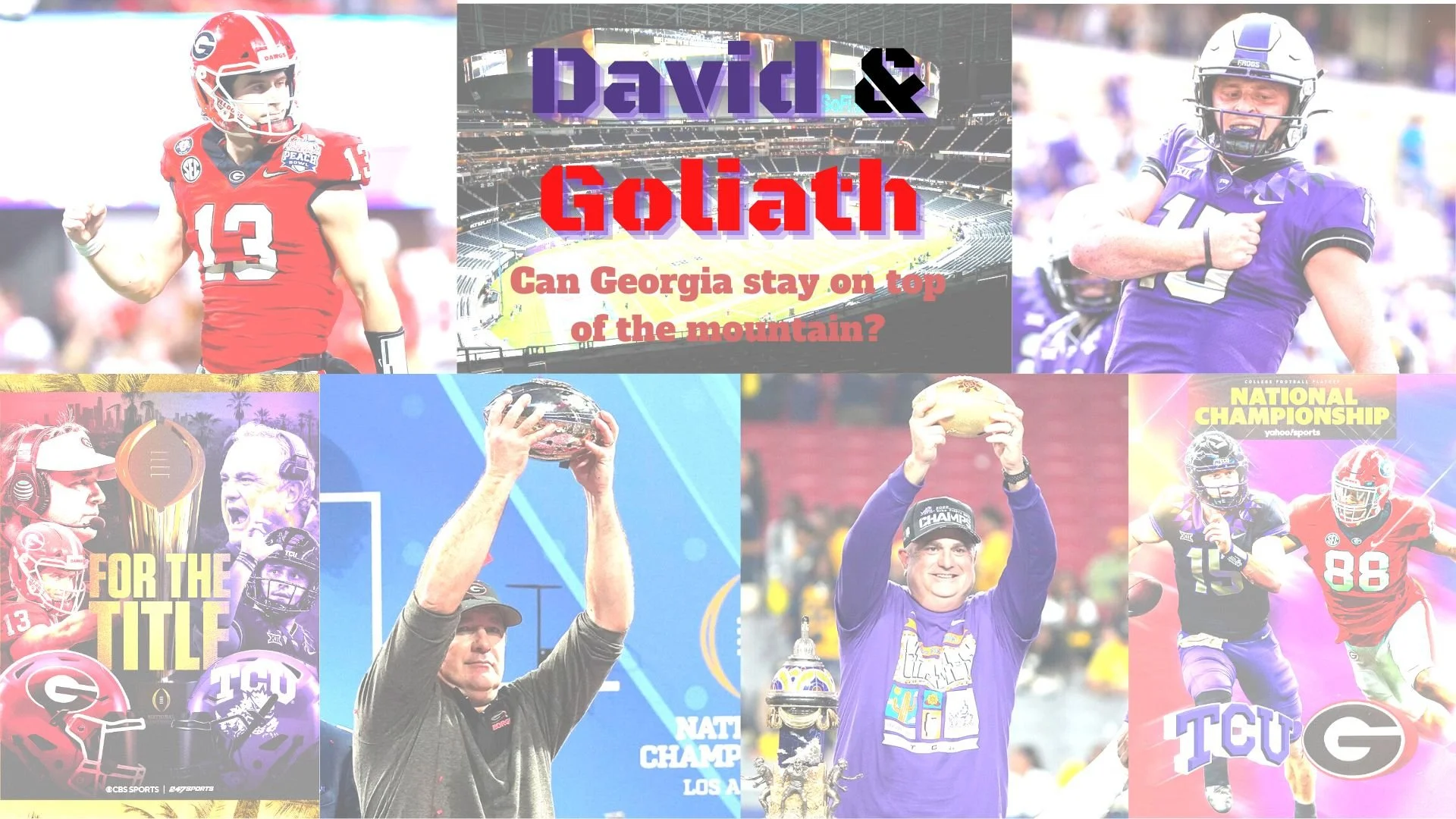 Can Georgia repeat? Can TCU shock the world? Will Bennett go out as a GOAT? Will the Horned Frogs ruin that Hollywood ending? Wall to wall College Football Playoff championship coverage is here