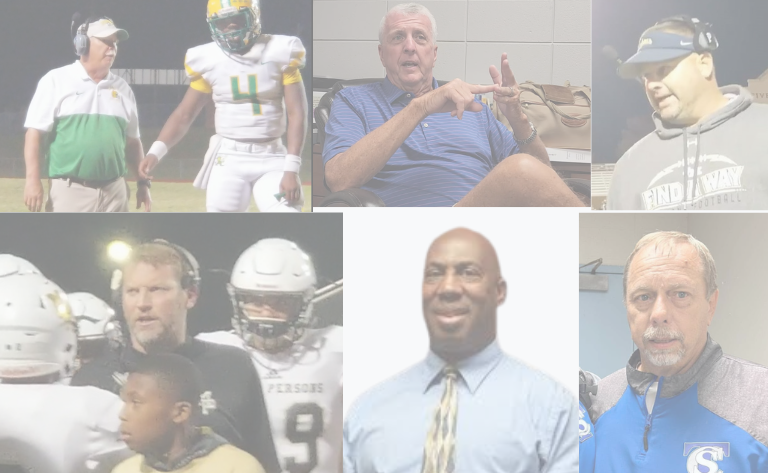 Who are the longevity leaders in Central Georgia high school football coaching?