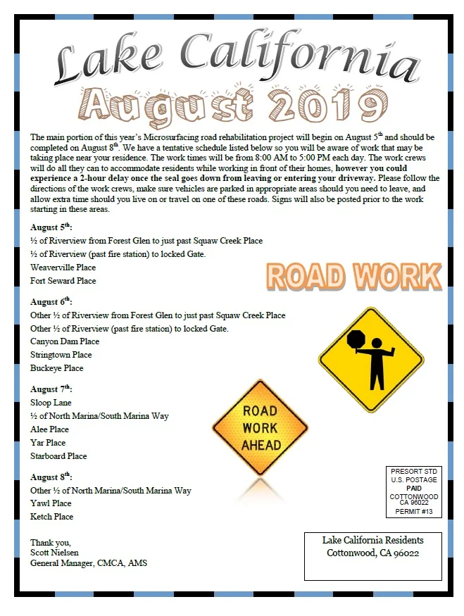 August 2019 Newsletter