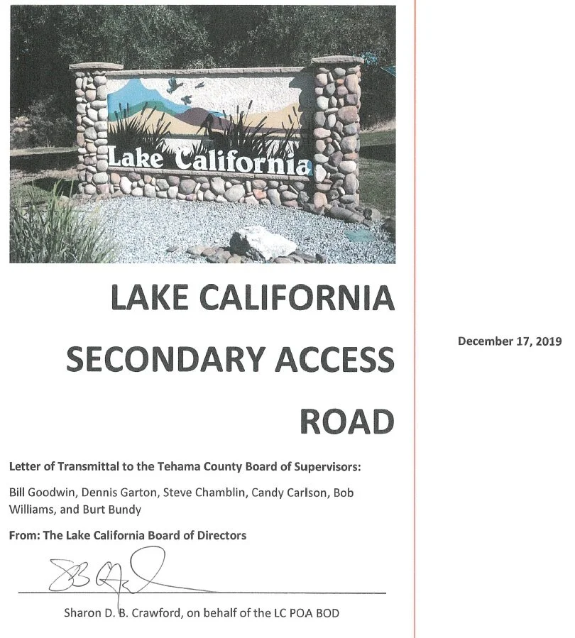 Lake California Secondary Road Evaluation