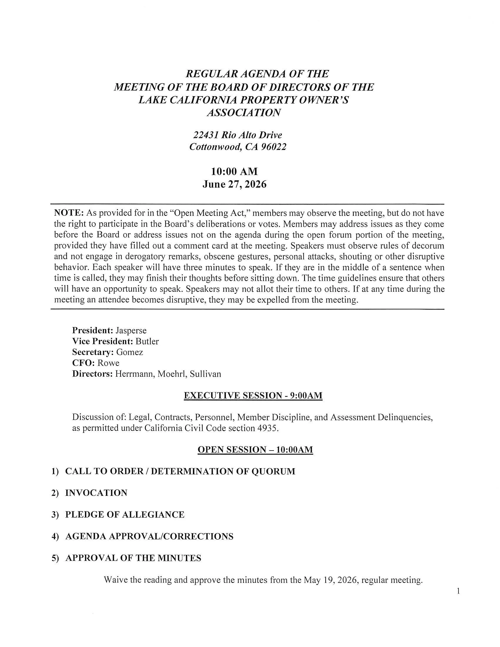 06-27-2026 Agenda