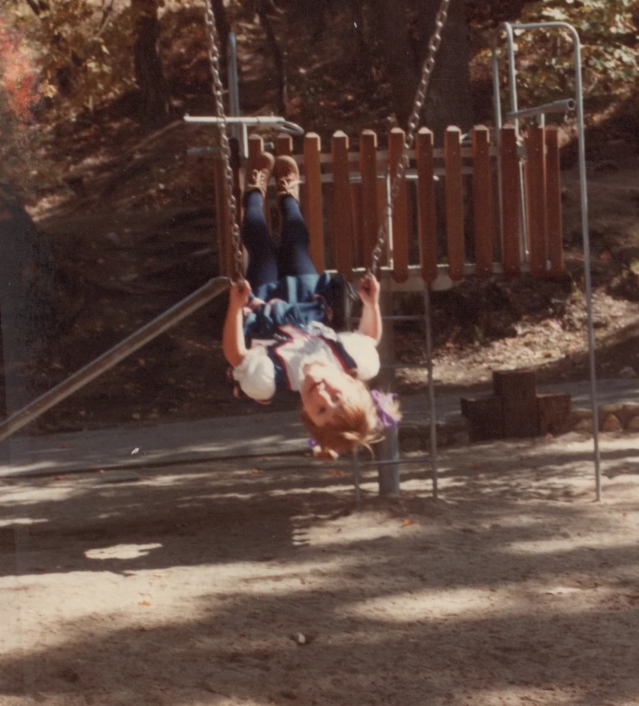 Swinging in Lithia Park - Ashland, Oregon - 1982