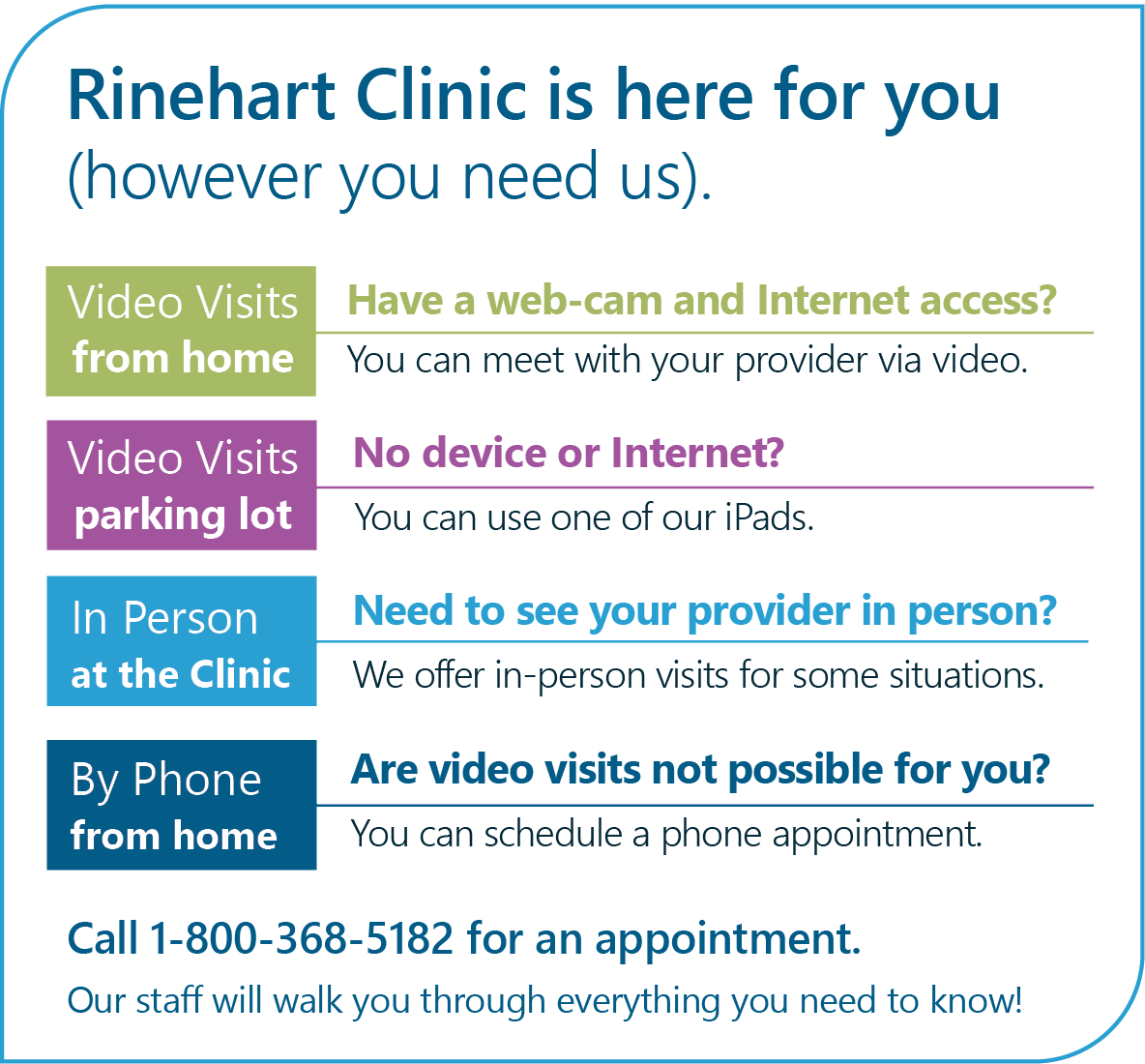 COVID-19 Update — Rinehart Clinic & Pharmacy