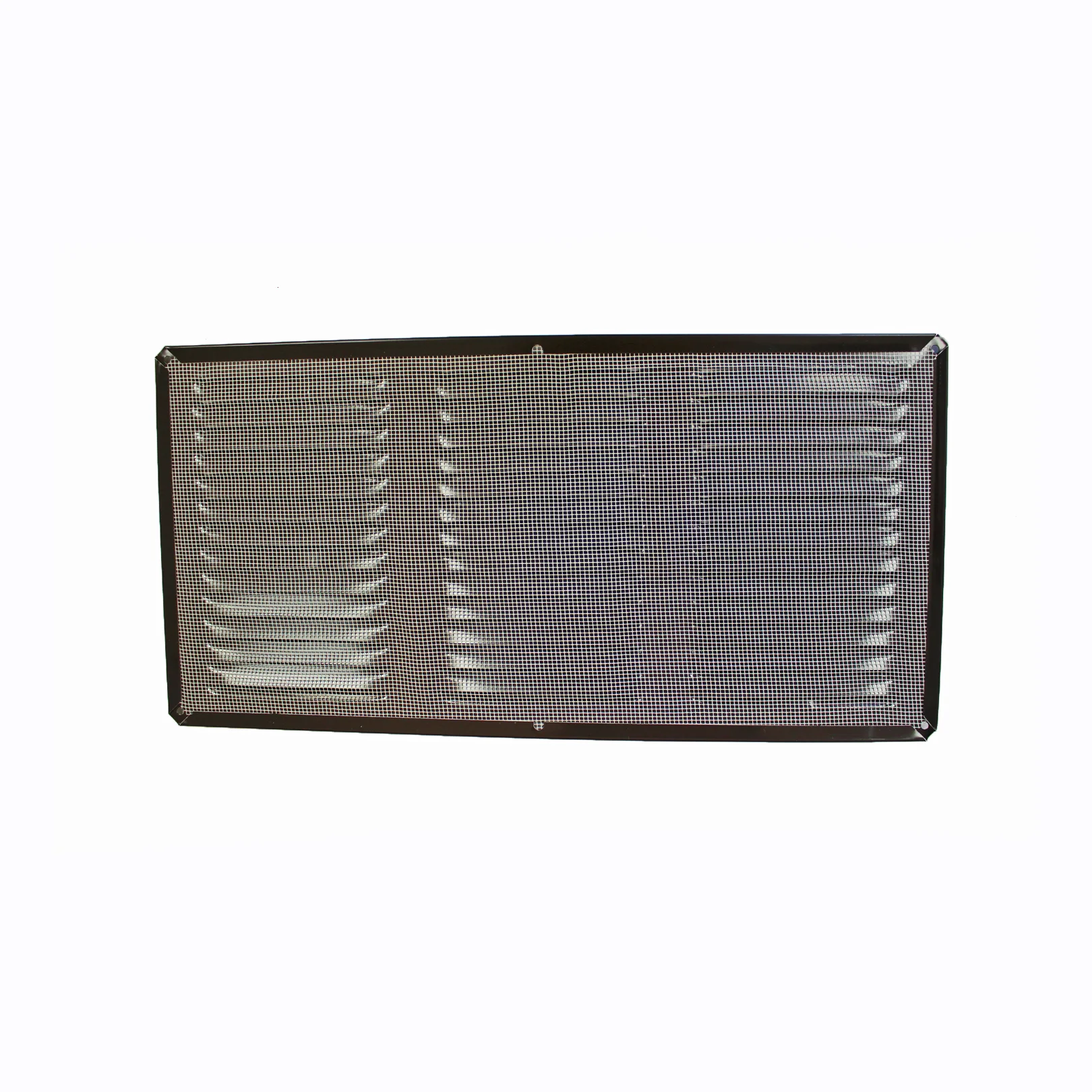Brown louvered exhaust vent (back) - Shed Supply and Hardware