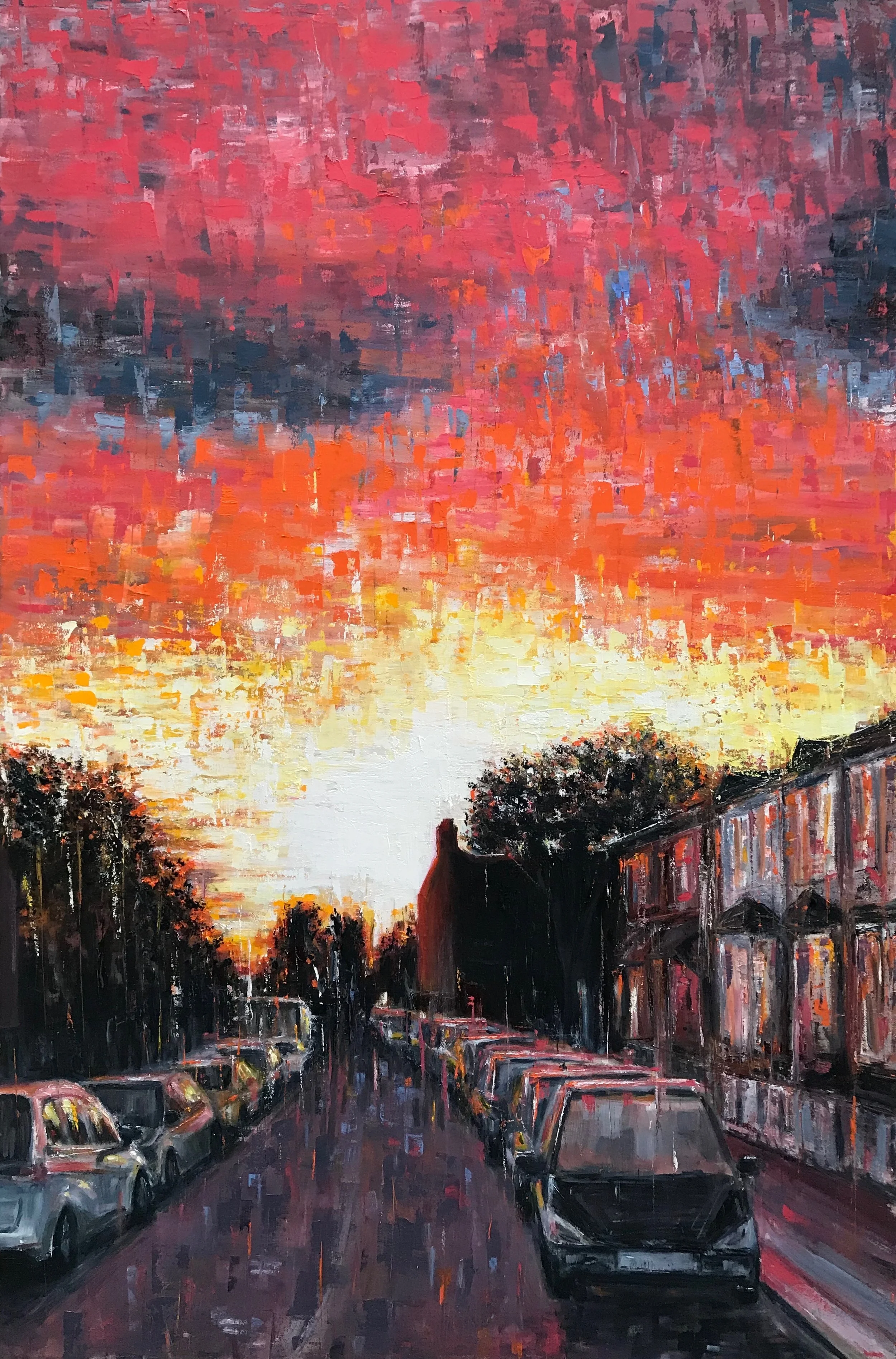 Autumn sunset over Walthamstow