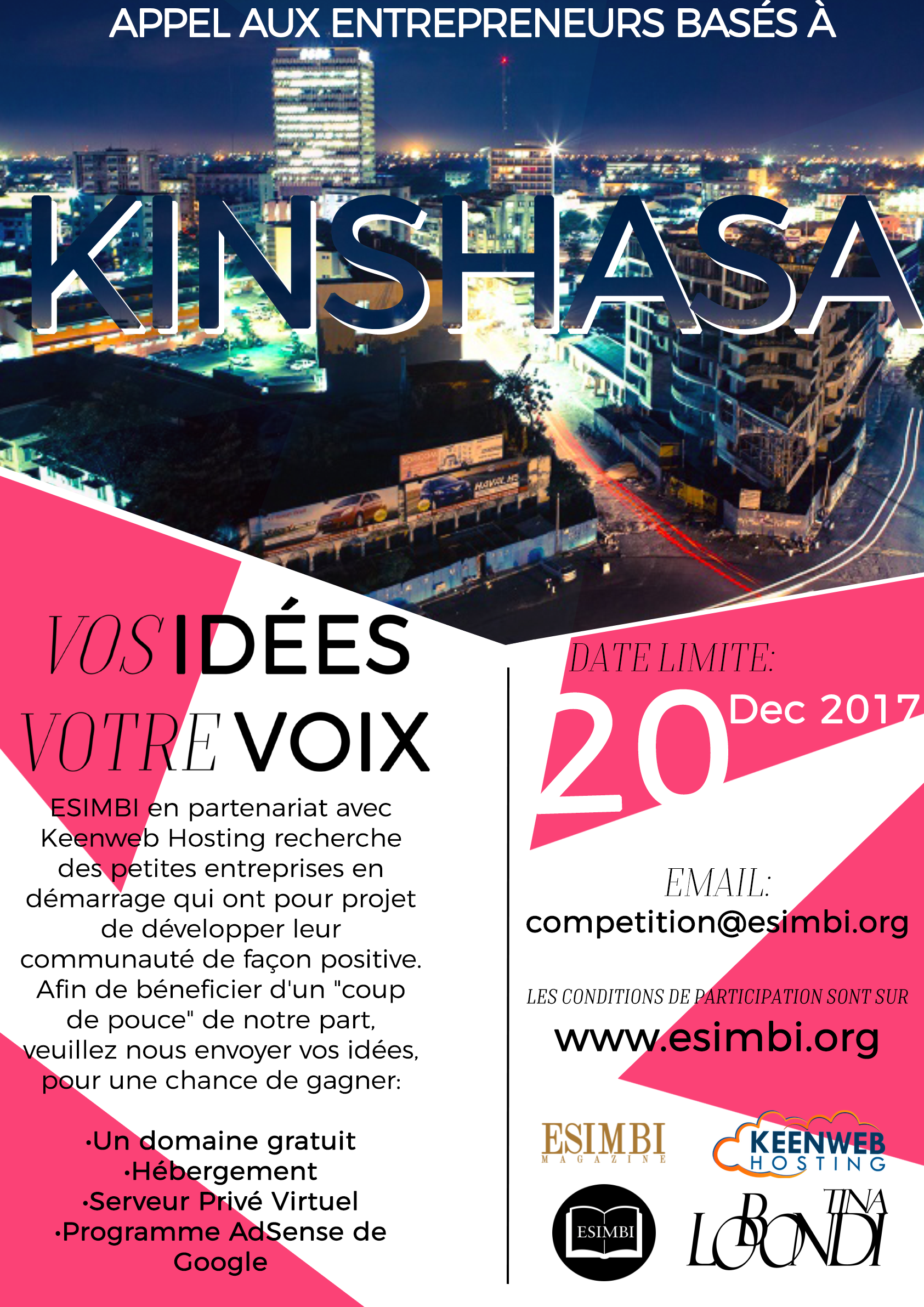APPEL AUX ENTREPRENEURS BASÉS À KINSHASA
