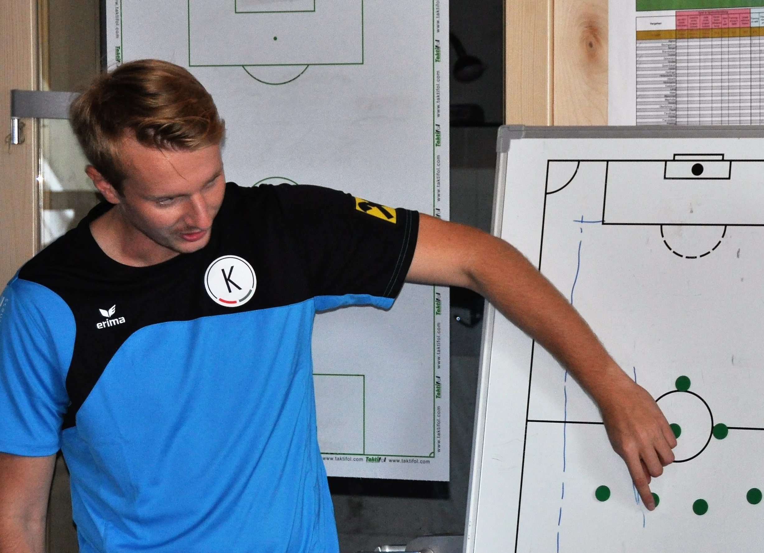 Oliver ‘Olic’ Traxler an der Taktiktafel …