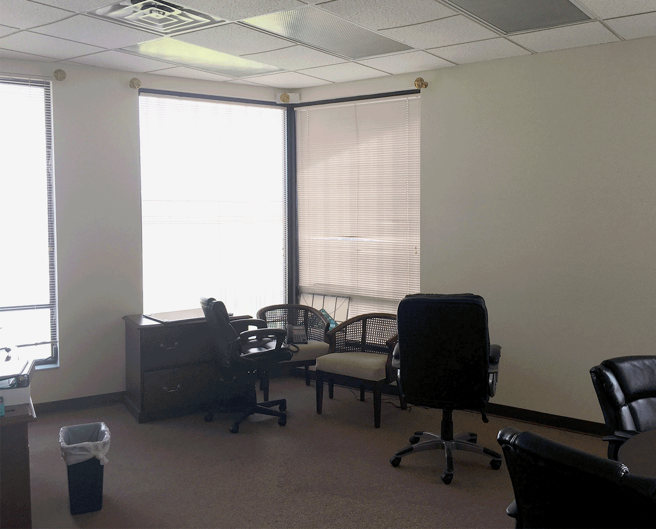 Before and After images of Pastor Chris' Office Remodel