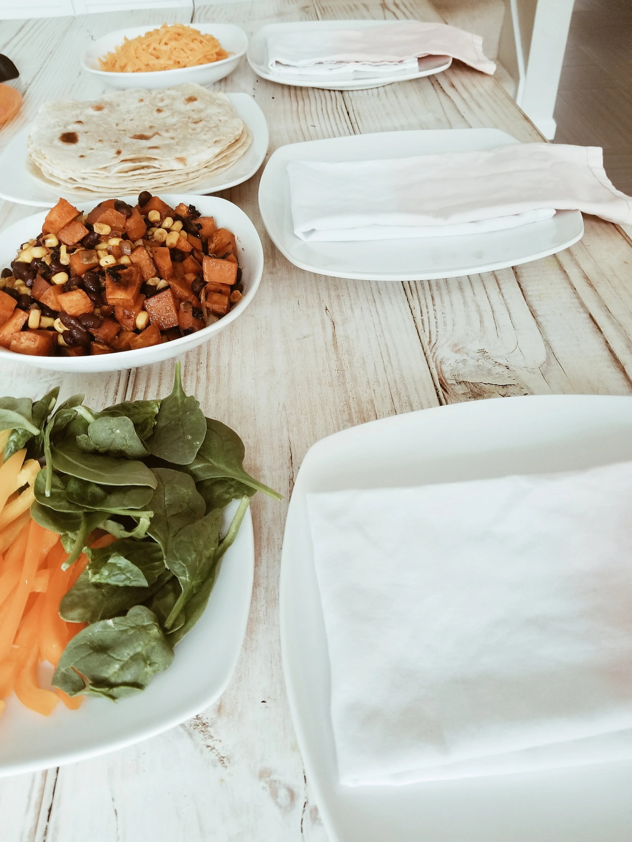 WHEN YOU MAKE FANCY FALL TACOS, USE YOUR FANCY HAND-DYED CLOTH NAPKINS