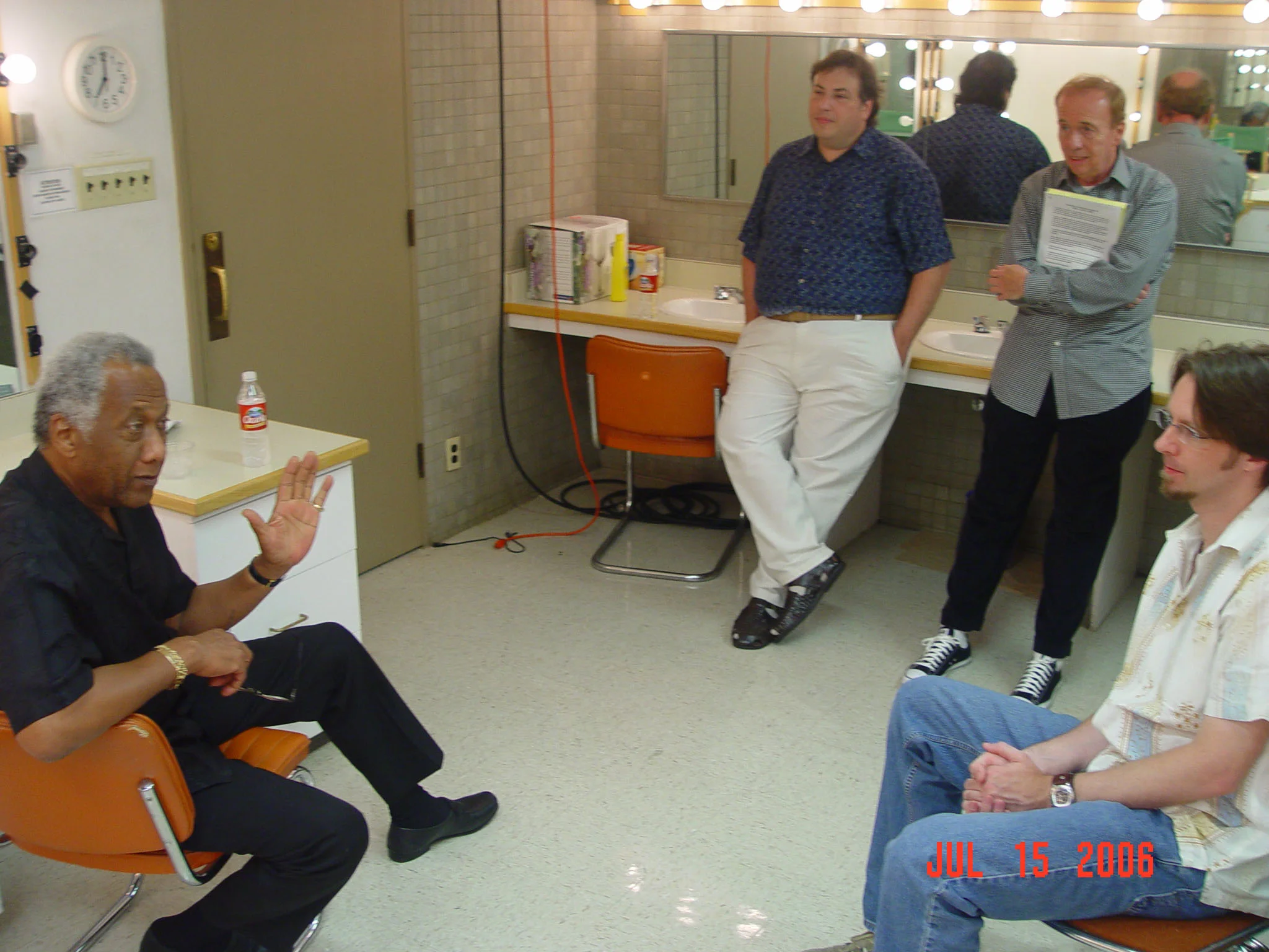 Backstage with Chuck Rainey and Geoff Emerick during a P&E Event for The Recording Academy at Austin City Limits