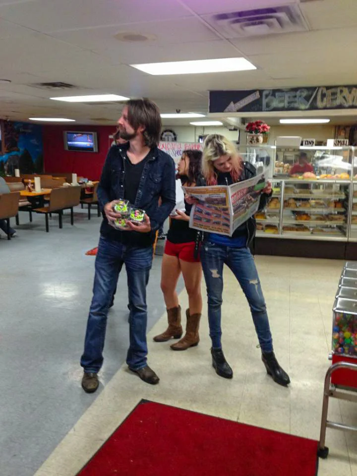 Getting snacks with Faye and Alison Mossart in Austin, TX