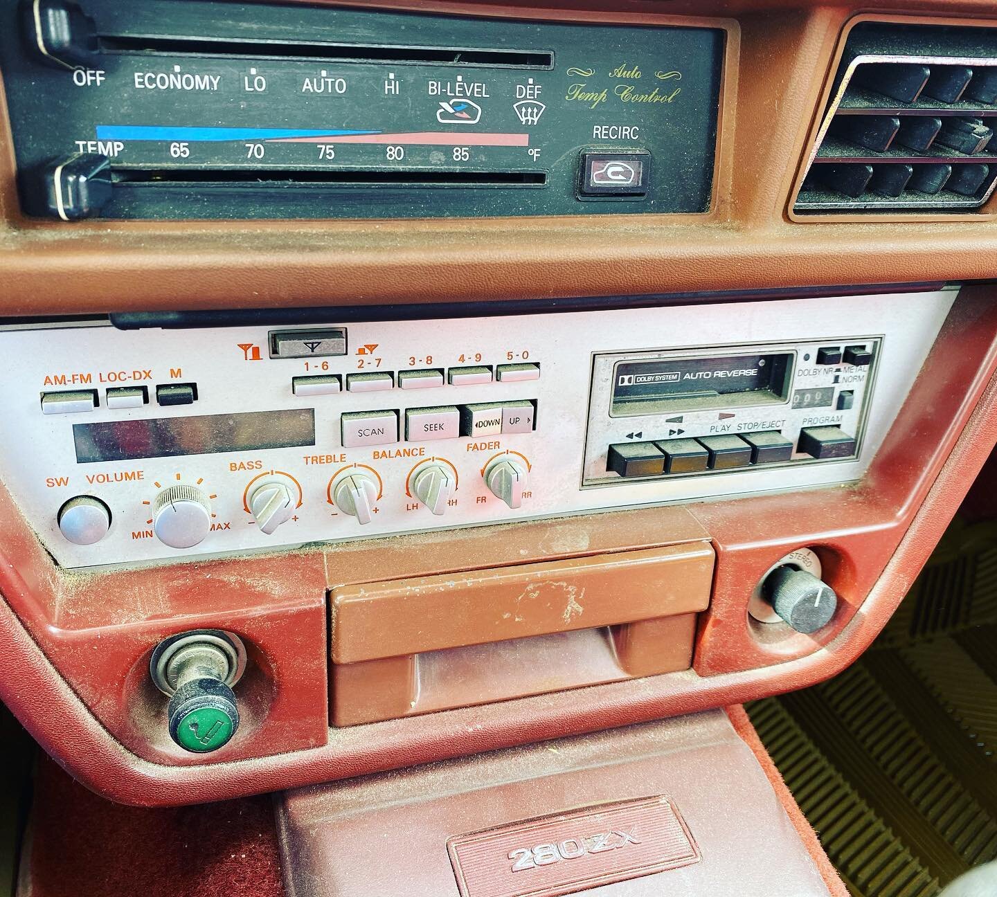 My Dad drove me to my first job in this car, and I remember staring at this car stereo system as he blasted whatever we were listening to. The lower right knob gave you a sort of stereo surround experience. His hearing was great back then and he love