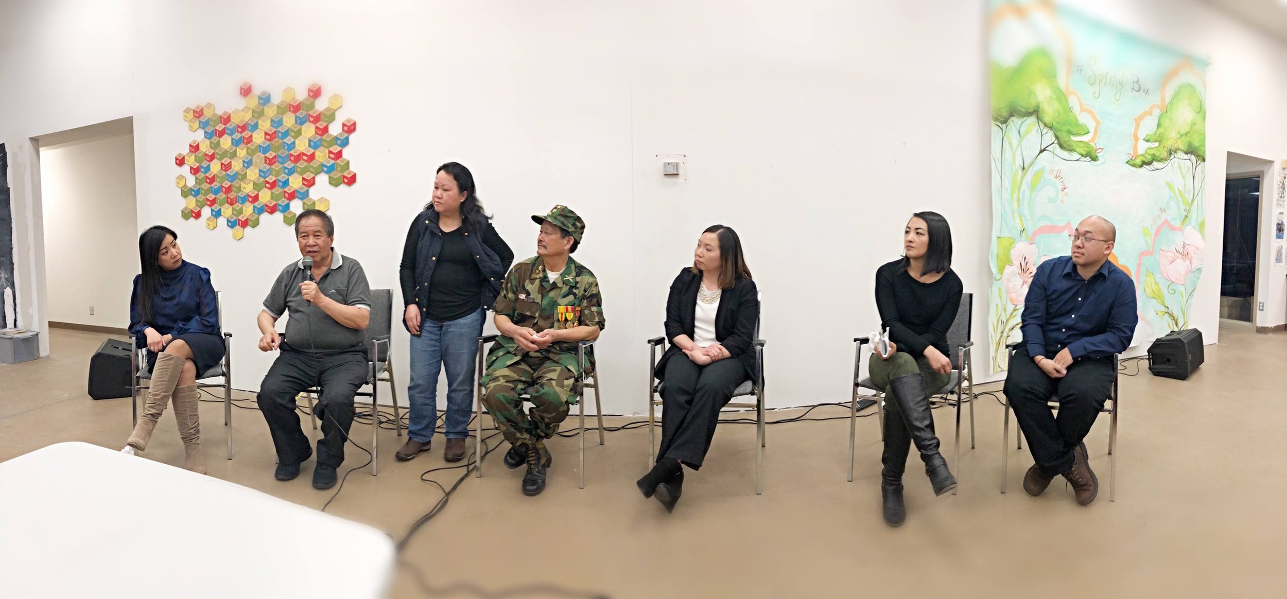  A panel of veterans who were interviewed for an intergenerational program called Unforgotten with  Hmong Museum . 