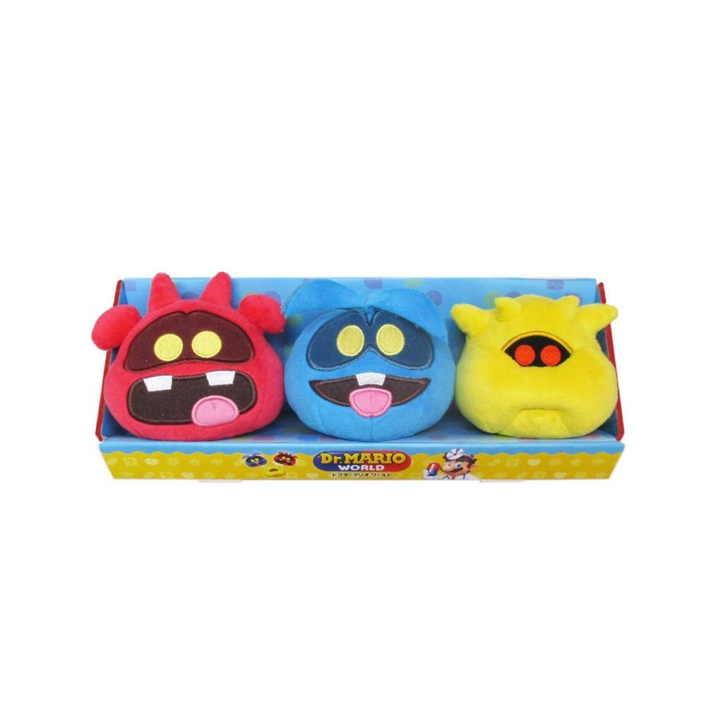 Super Mario Bros. - Dr. Mario World Virus Plush 3Pk