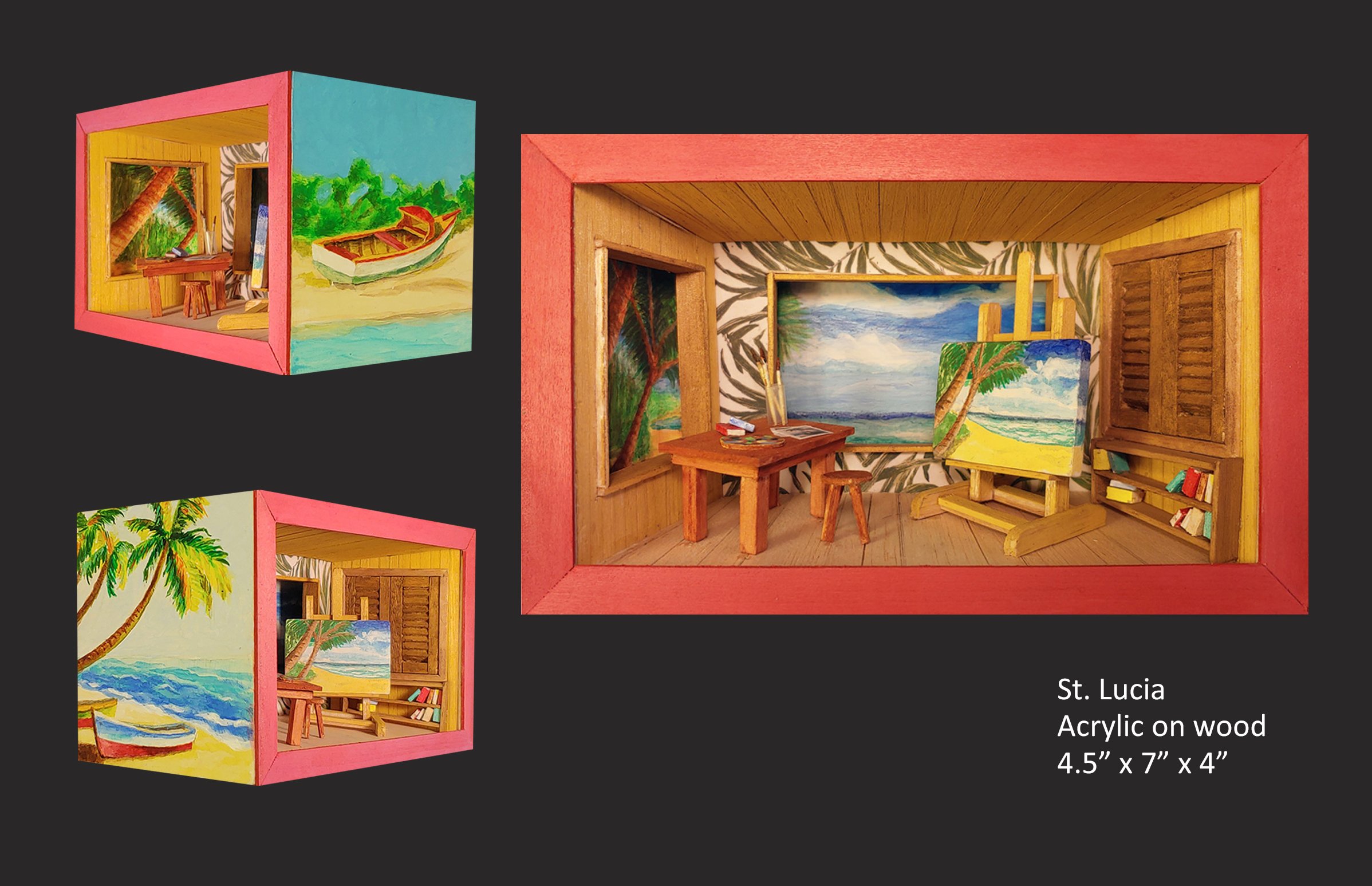St Lucia acrylic on wood 4.5 x 7 x 4 Hobson.jpg