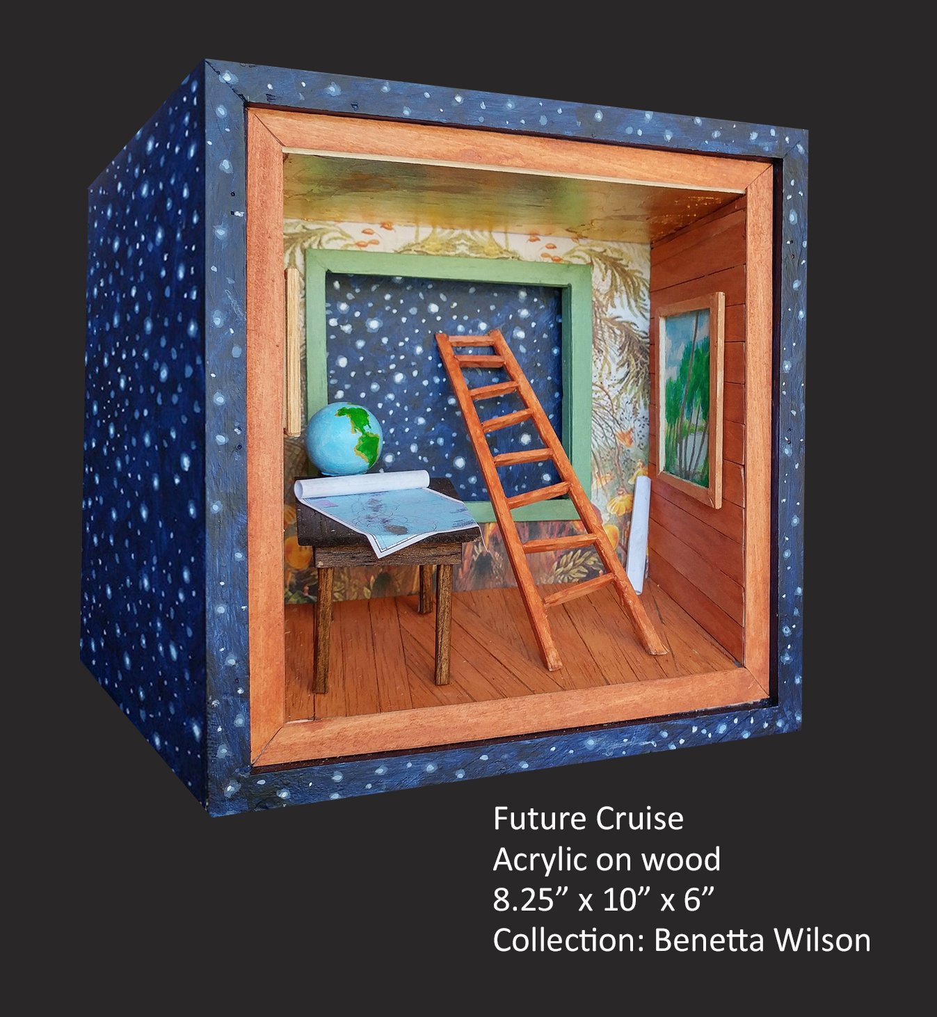 Future Cruise acrylic on wood 8.25 x 10 x 6 collection Benetta Wilson.jpg