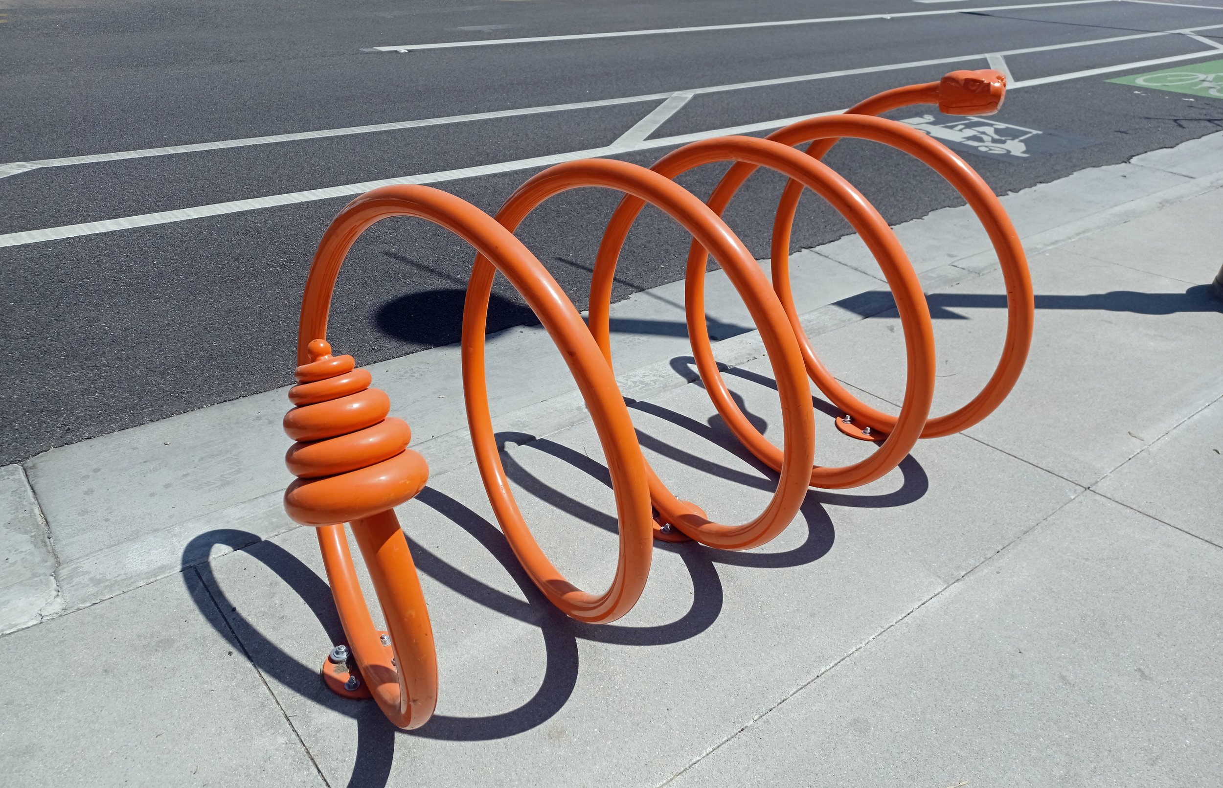 Coiled Rattlesnake Bike Rack