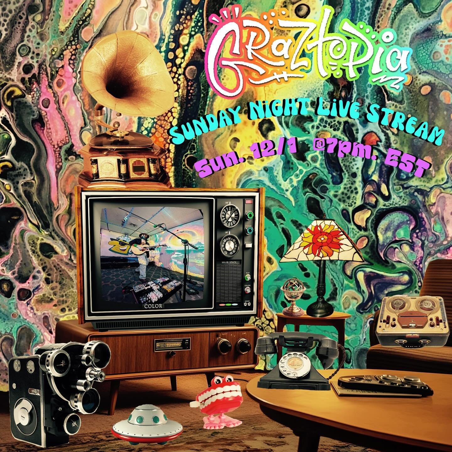 Hey now! &ldquo;Never miss a Sunday show&rdquo; as they say. And this Sunday (12/1) I&rsquo;m bringing back The Sunday Night Live Stream. The music starts at 7pm. EST and will be simulcasted on the Graztopia Facebook, Twitch, &amp; YouTube pages. So 