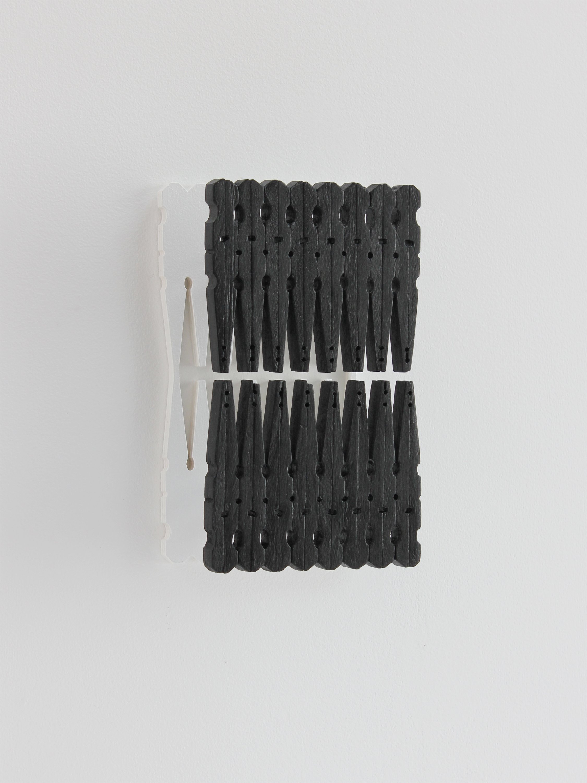   Ornamental Comb  Clothespins, wood, acrylic, adhesive 7” x 4” x 2” / 2015 Private Collection 