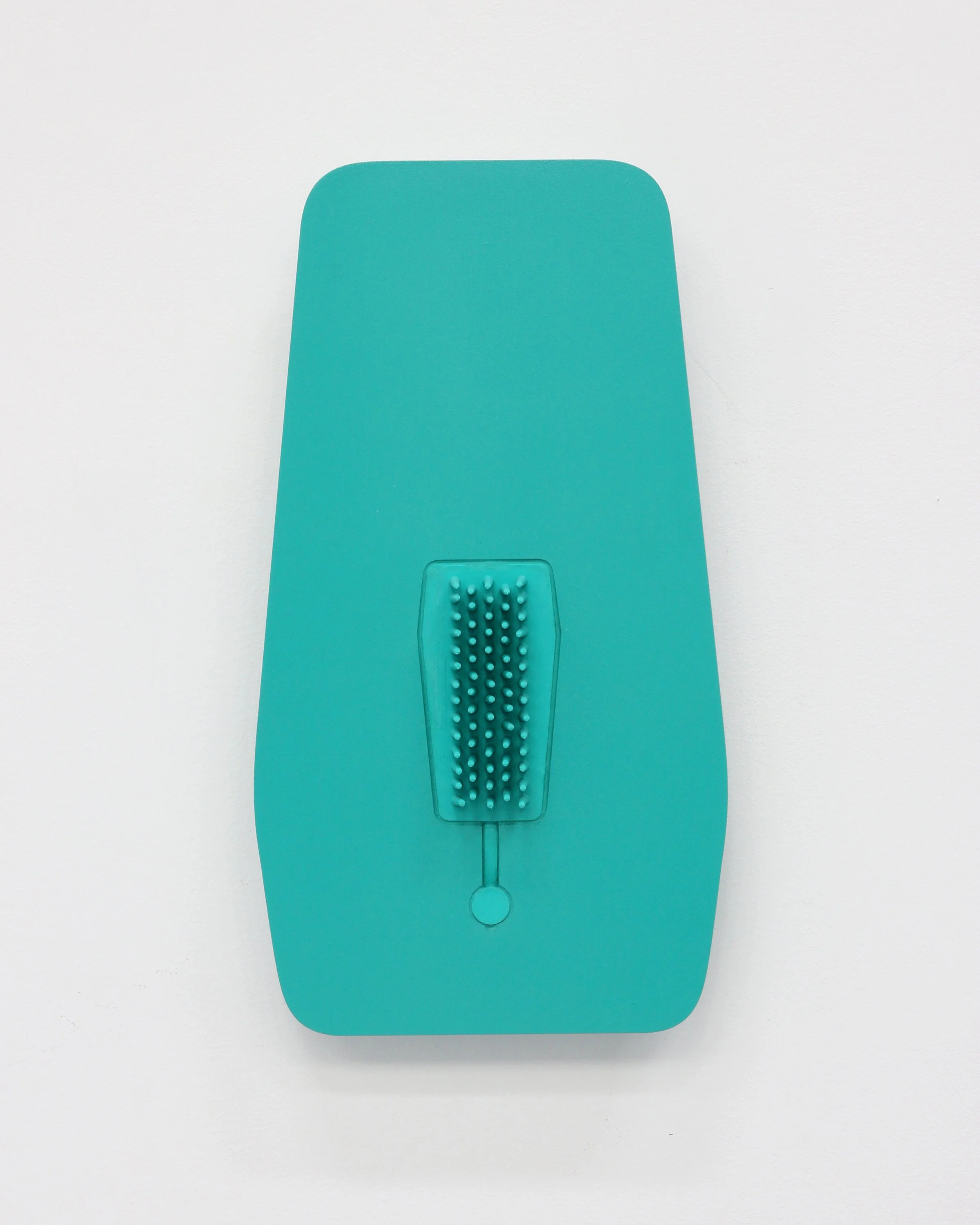   Trophy No. 8  Rubber brush, wood, acrylic, epoxy clay, adhesive 16” x 9” x 2” / 2019 