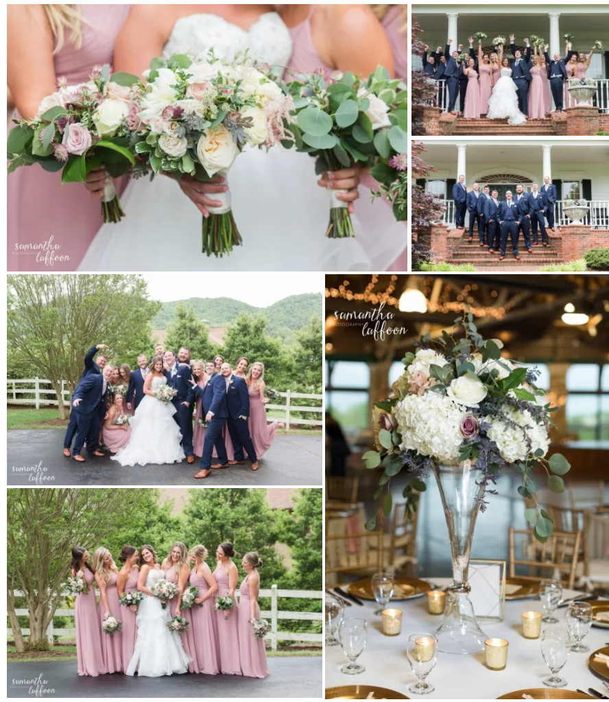 Navy Suits and Dusty Rose