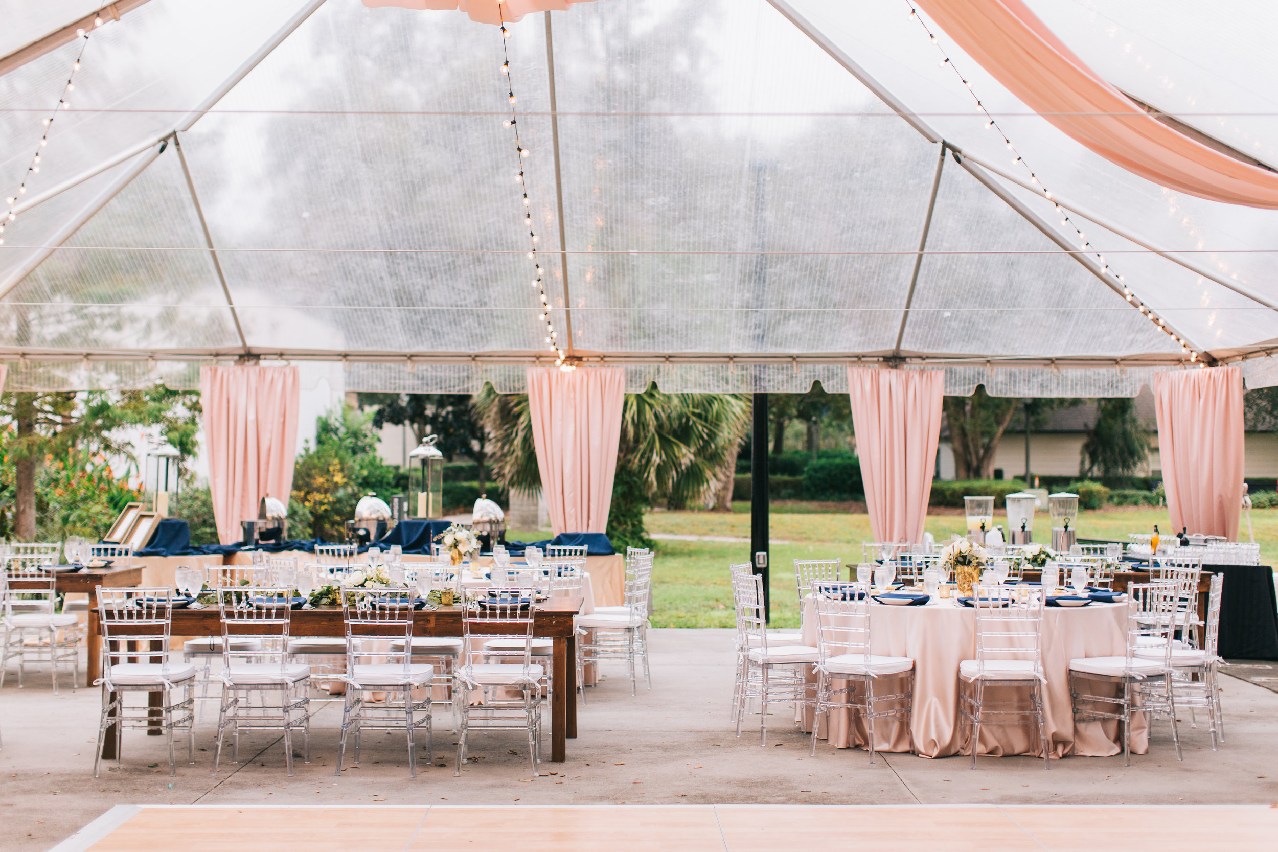  Reception under the clear top tent 