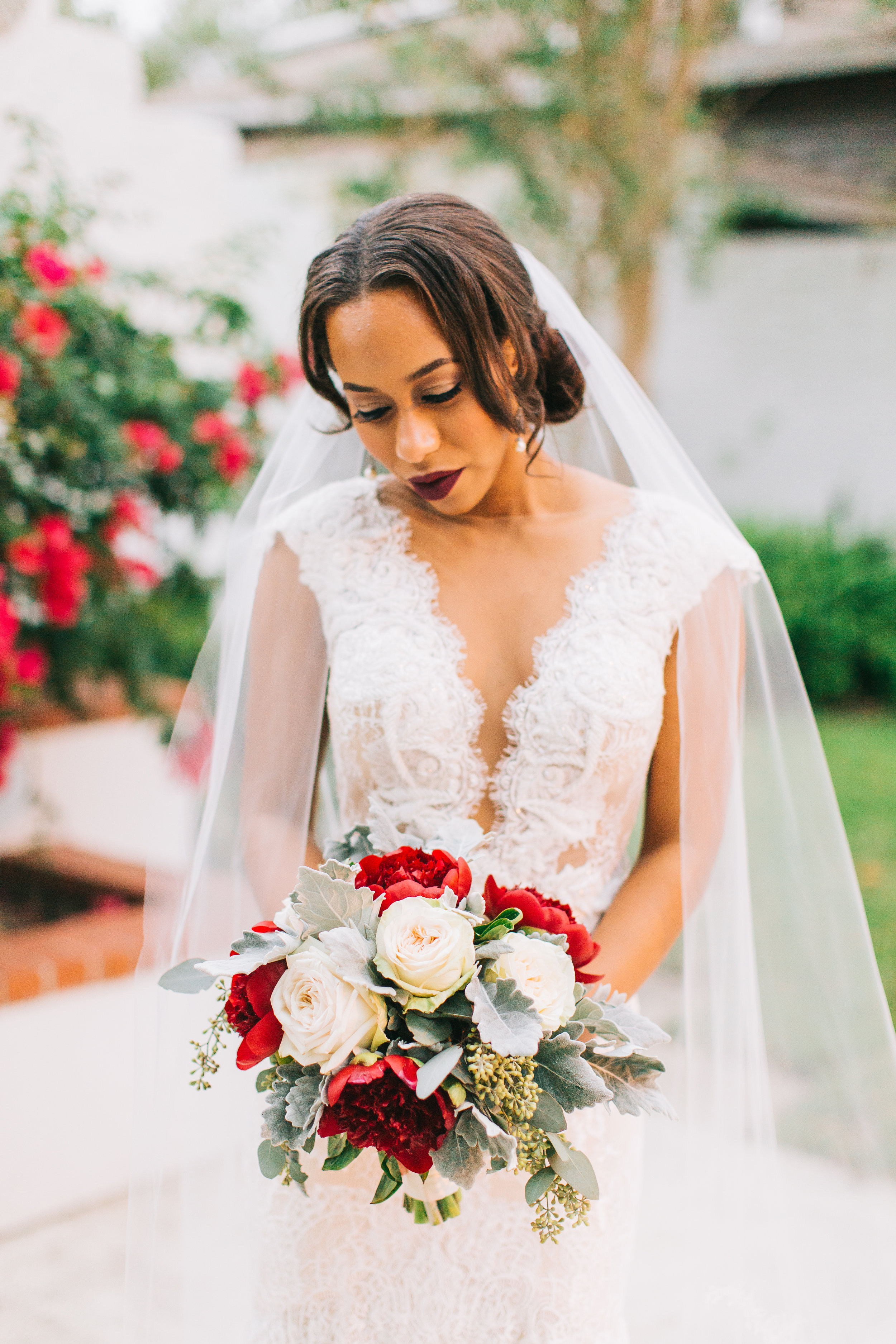 Bride and her bouquet