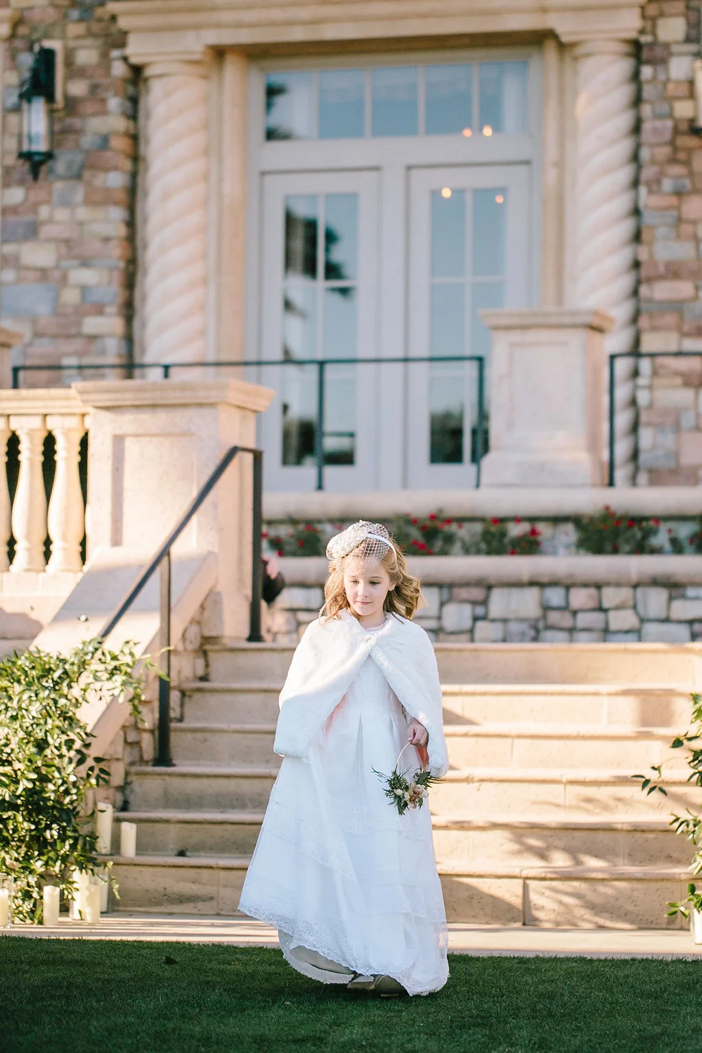 Bluegrass Chic - Flower Girl with fur stole