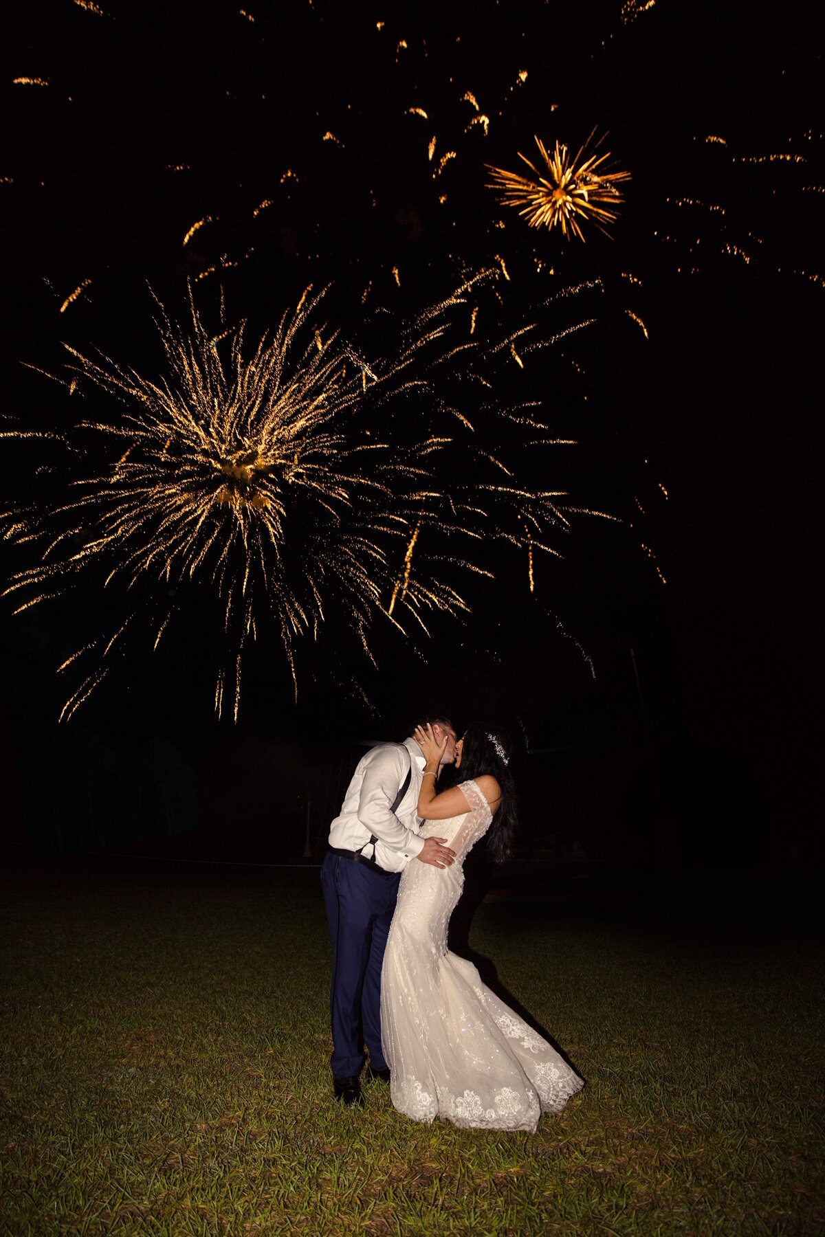 Fireworks display for the bride and groom