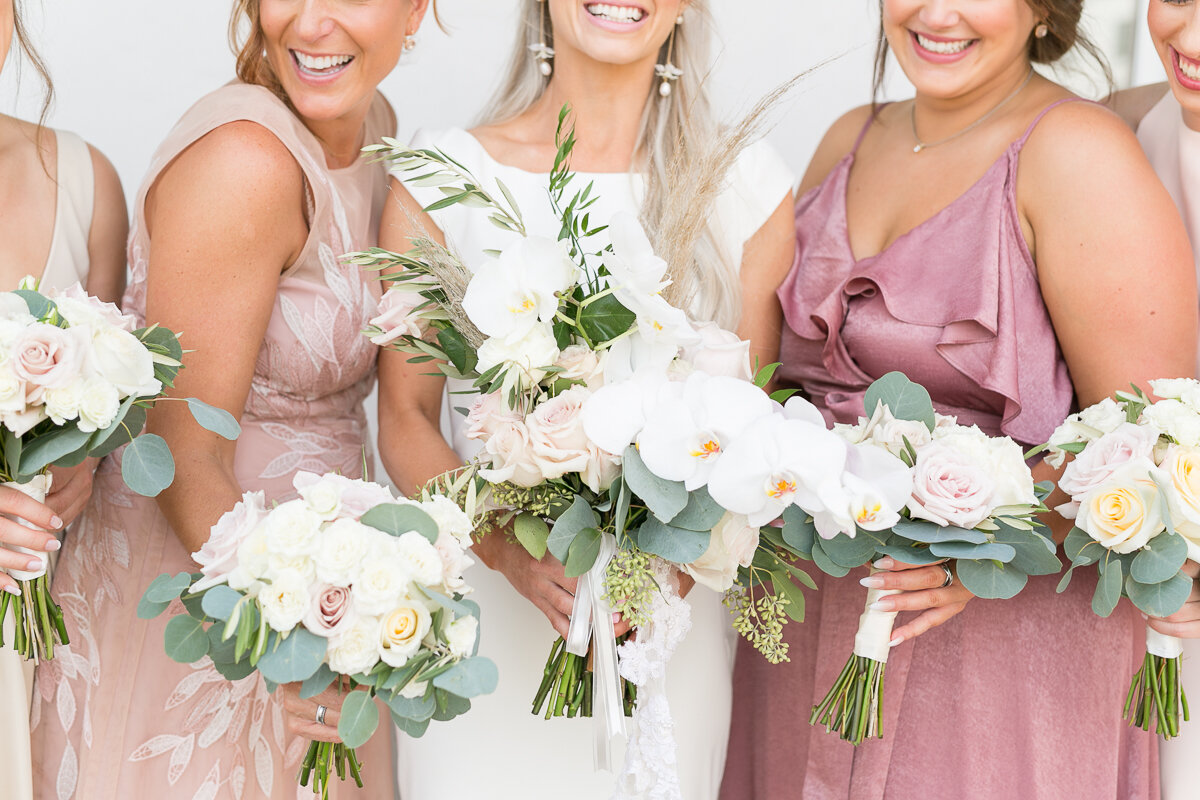 Bluegrass Chic - Blush and White Orchid Wedding Park Ave Winter Park Bouquets