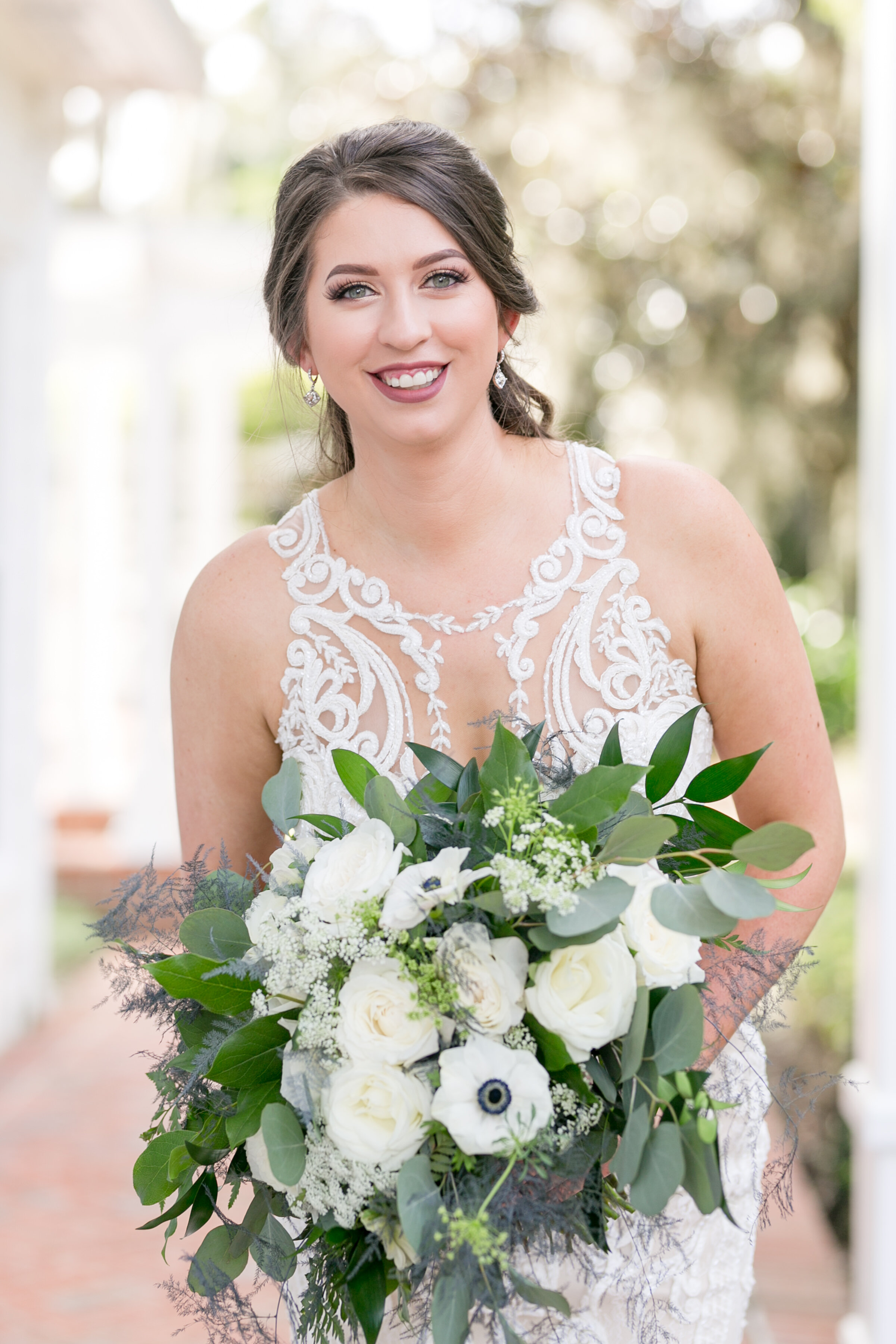Bluegrass Chic - Black and White Wedding Bouquets with Anemones