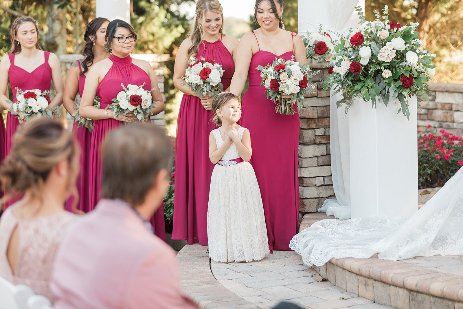 Bluegrass Chic - The Hendricks Photography at Royal Crest Room Maids in Wine with classic bouquets