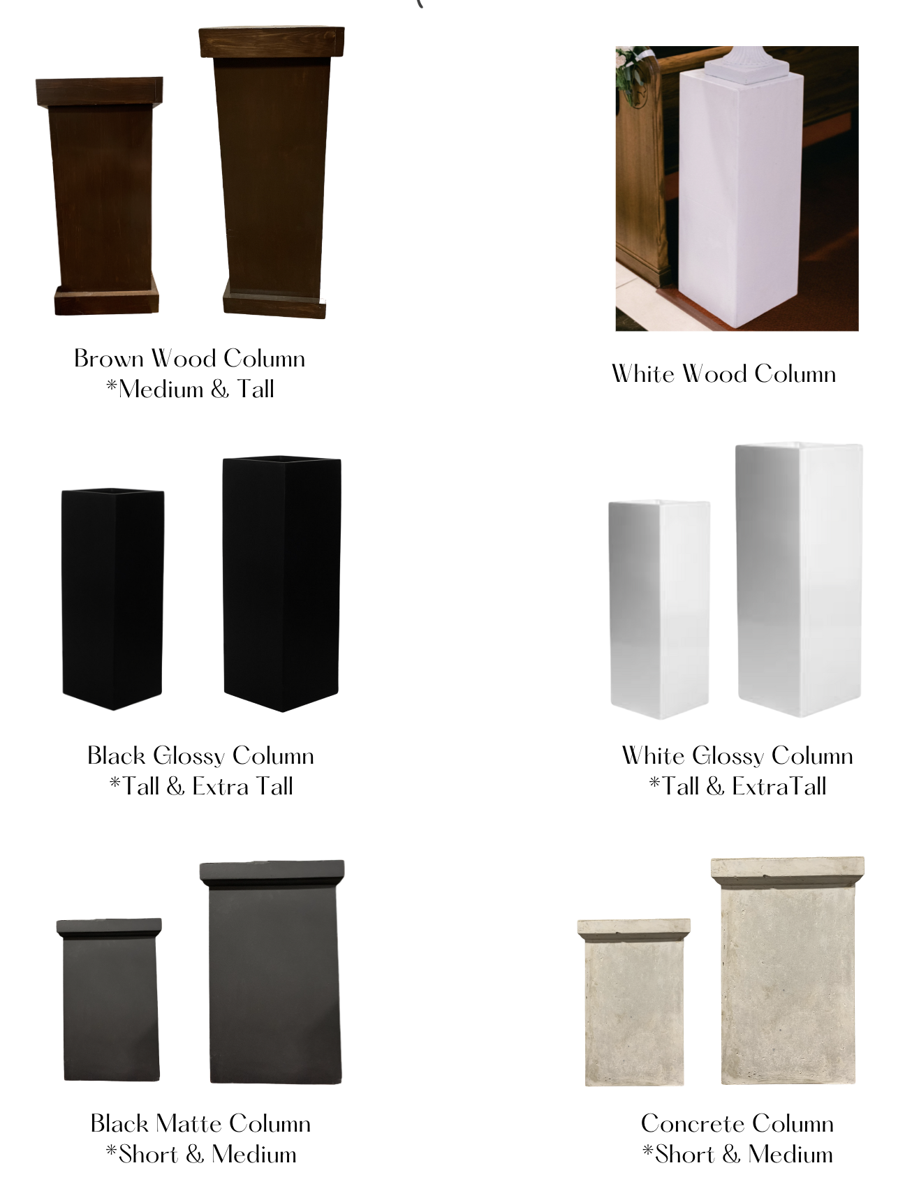 Column options with Bluegrass Chic