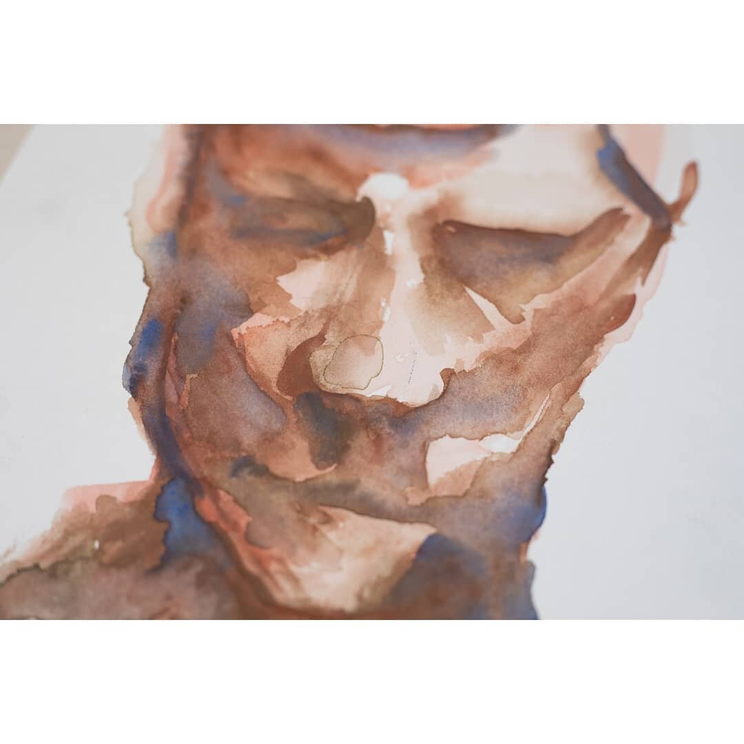 Be like water. I love watercolors for their softness and fluidity.
This was an invented portrait that I sculpted in clay first (see last slide). Then I painted it.  What next?
