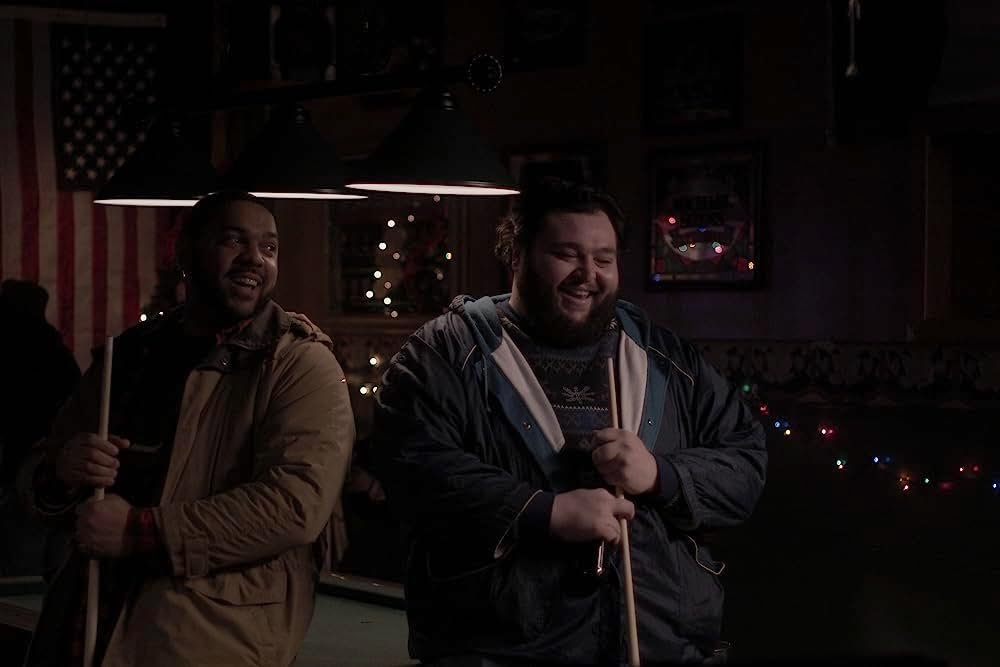 Darryle Johnson ( Harry ) and Peter Foster Morris ( George ) on the set of Stationed at Home