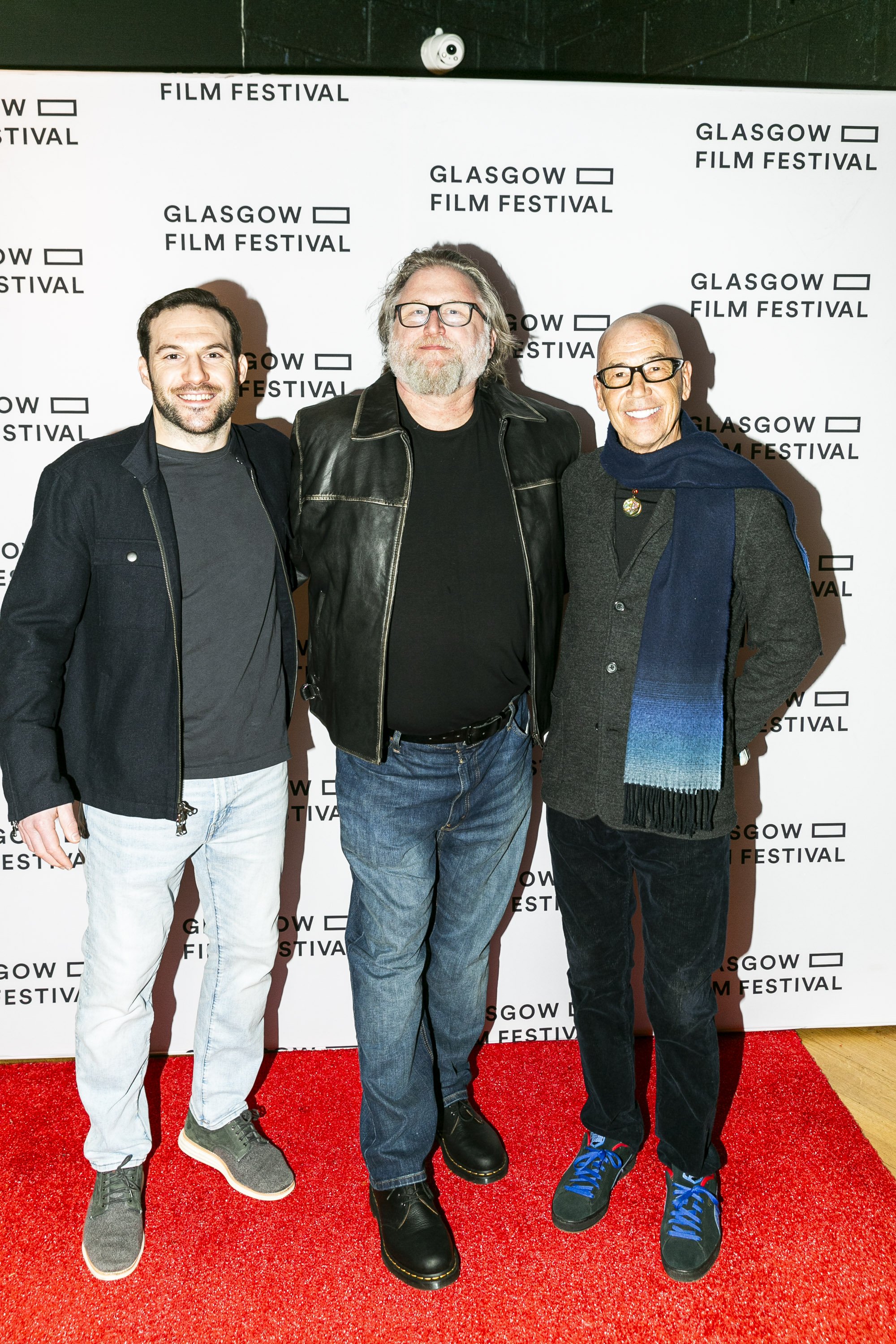Clayton Dubin ( Associate Producer ), Alek Osinski ( Joe, the Cop ) and Jeff DuMont ( Jack ) at the Glasgow Film Festival (Photography by Eoin Carey)