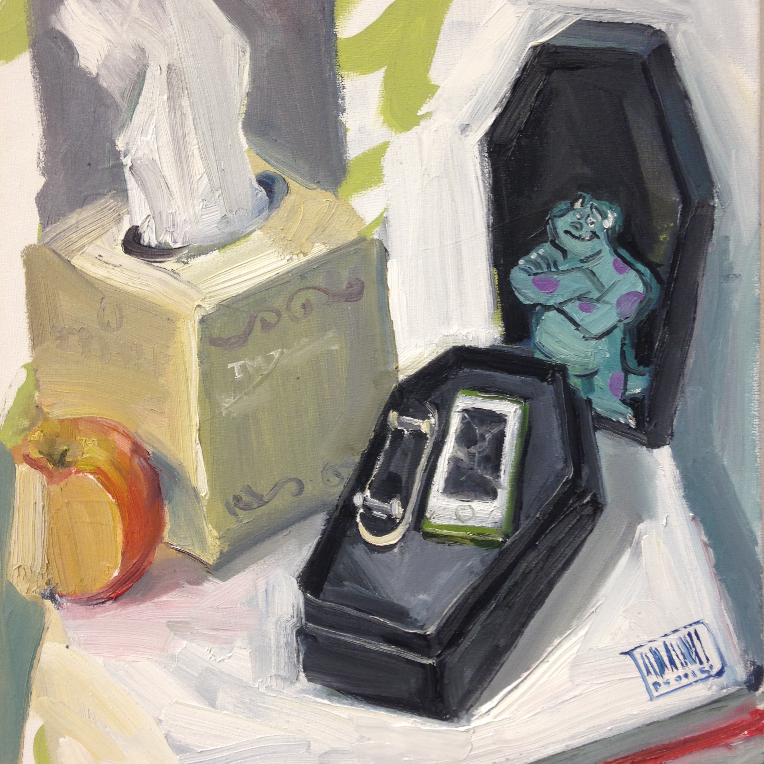 "A Lil' Funeral" oil on canvas, 20"x16" 2017