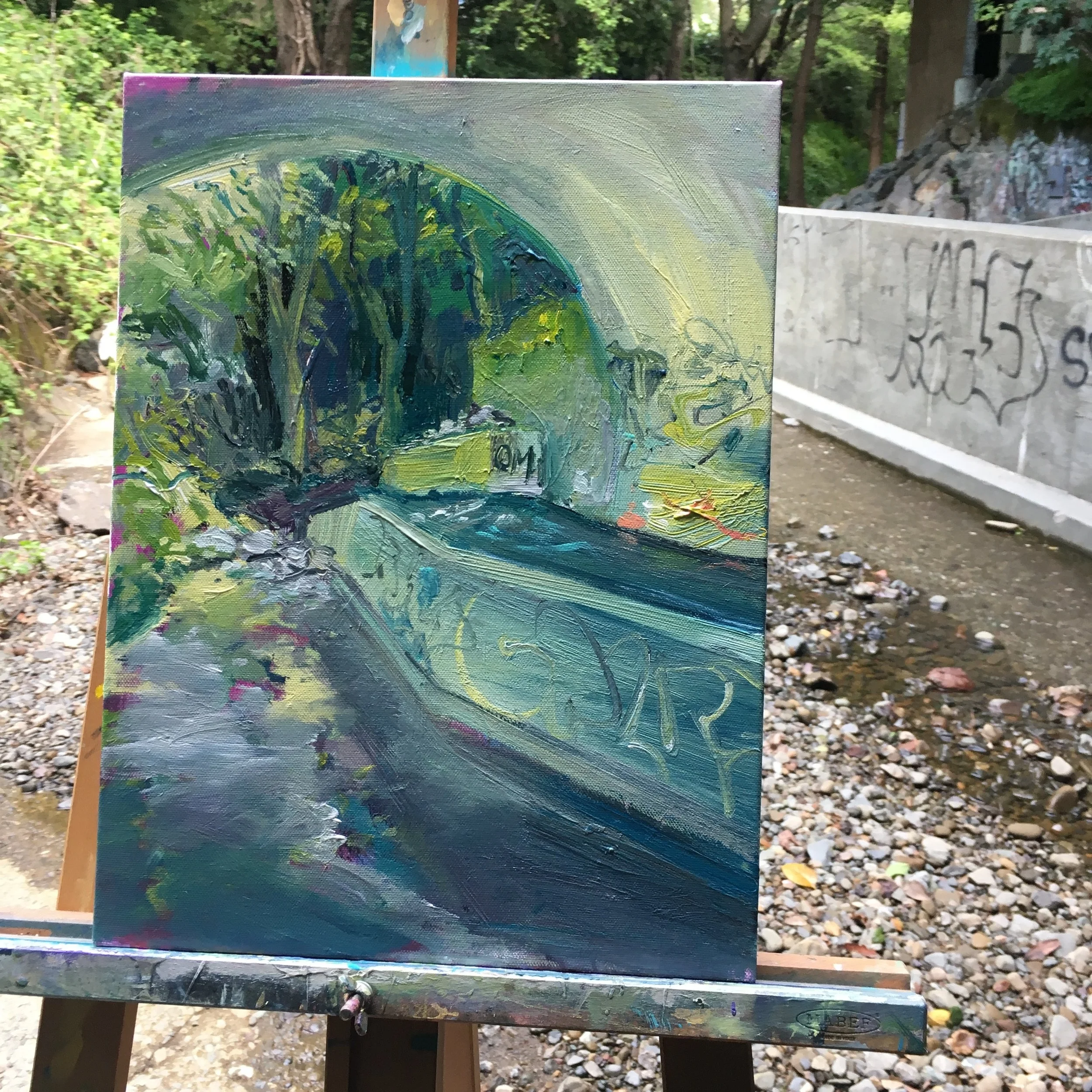 San Anselmo, acrylic on canvas 16"x12" 2018