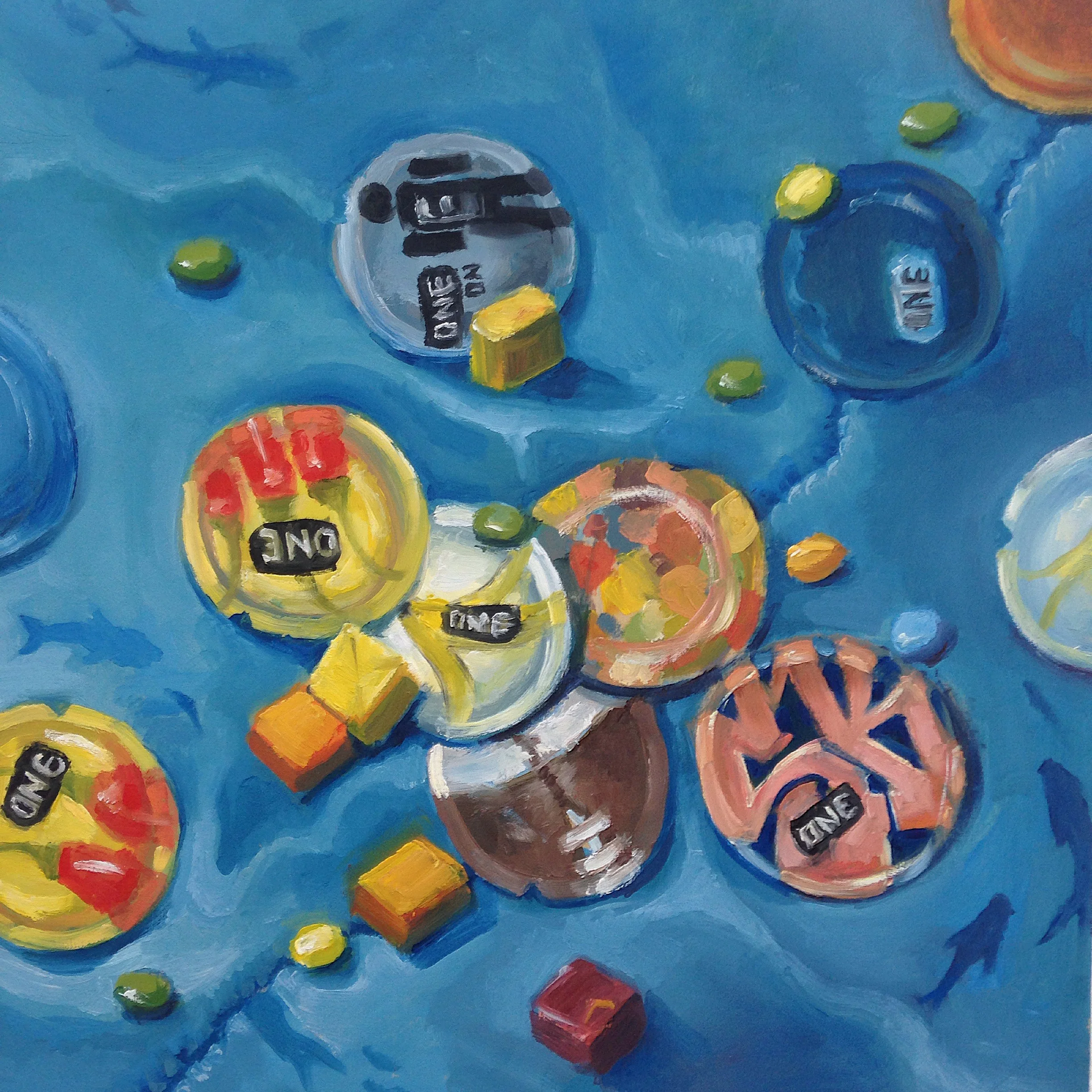 "Eye Candy" oil on canvas, 12"x12" 2016