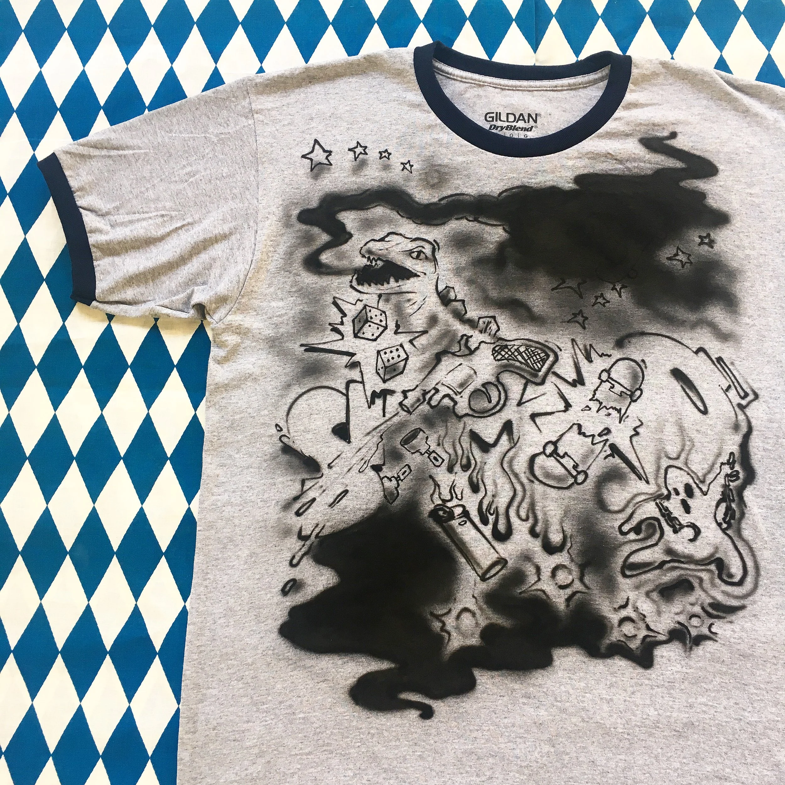 Custom airbrush t-shirt, 2019