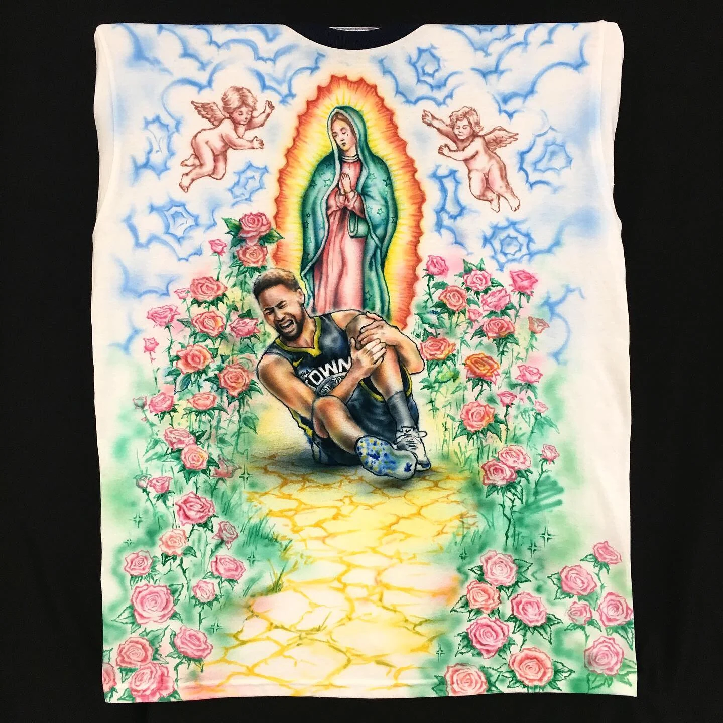 Pray for Klay, Airbrush T Shirt. 2019