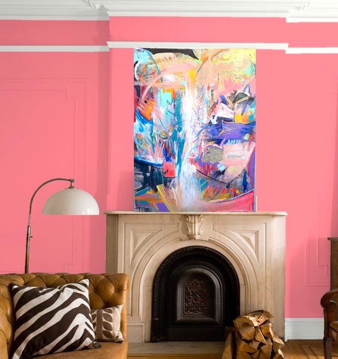 wall with painting- paint color flamingos dream.jpeg